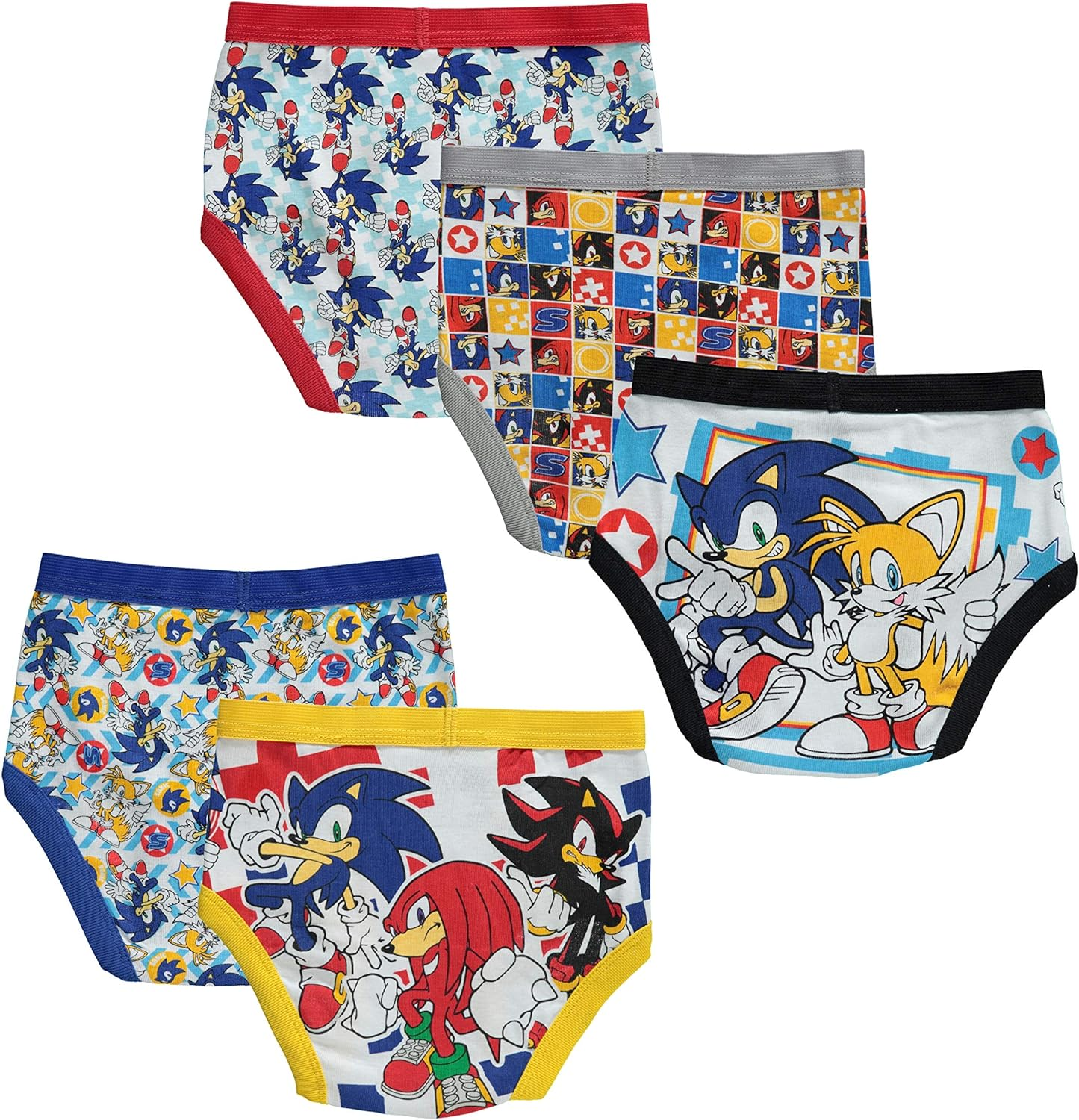 Sonic the Hedgehog Boys' Big 100% Cotton Briefs in Different Prints and Pack, Available in Sizes 4, 6 and 8 image number 1