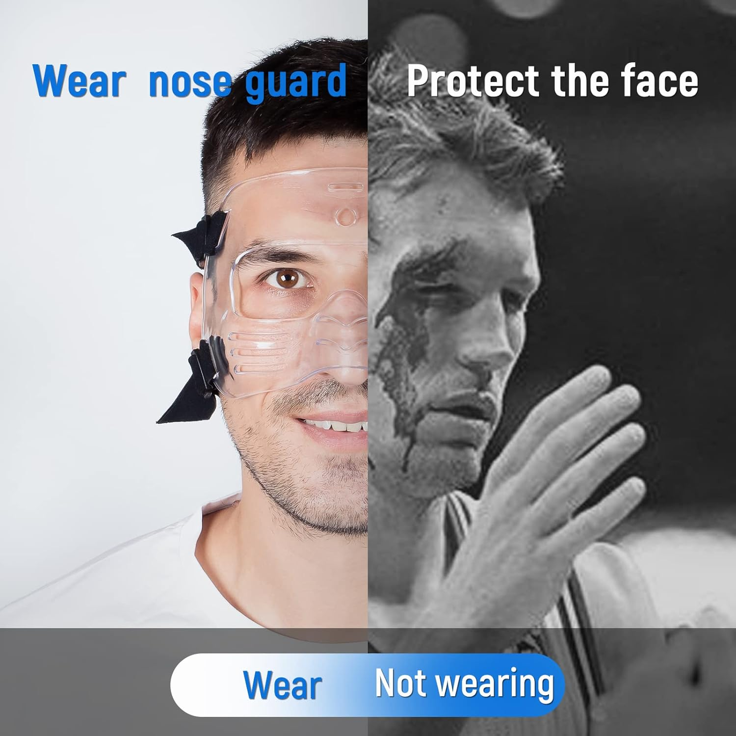 Qiancheng Nose Guard Face Shield, Protective Face Mask L2