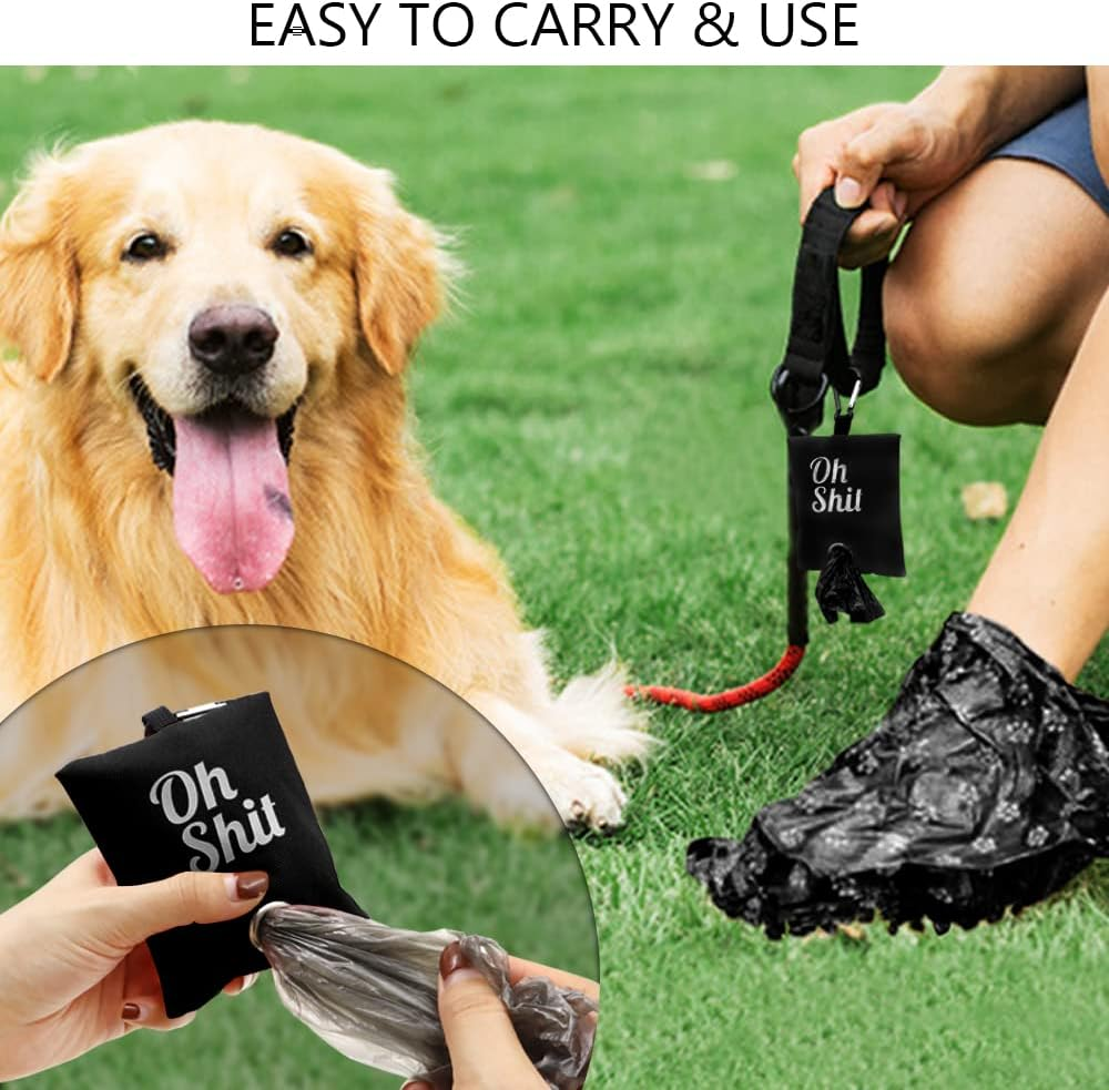 2 Colors Pet Waste Bag Dispenser, Portable Dog Poop Bag Holder for Leash, Dog Waste Bags Container with Metal Clip for Walking, Running or Outdoor Accessory (Black & Blue) image number 1