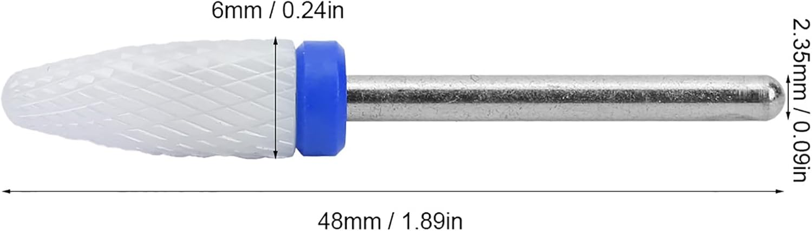 Electric Ceramic Nail Drill Bit Lightweight Portable for Nail Reshape Tool (Medium Matte M Blue Box) image number 2