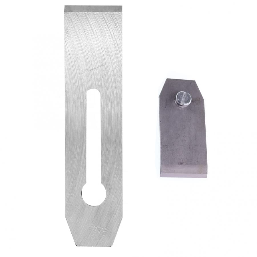 2 Pack Bench Hand Plane 2-Inch Blade Replacement Woodwork Planer Cutter 51MM Wide Iron Blades Steel Carpentry Edge Trimming Saw for No.4 No.5 Woodworking Tool