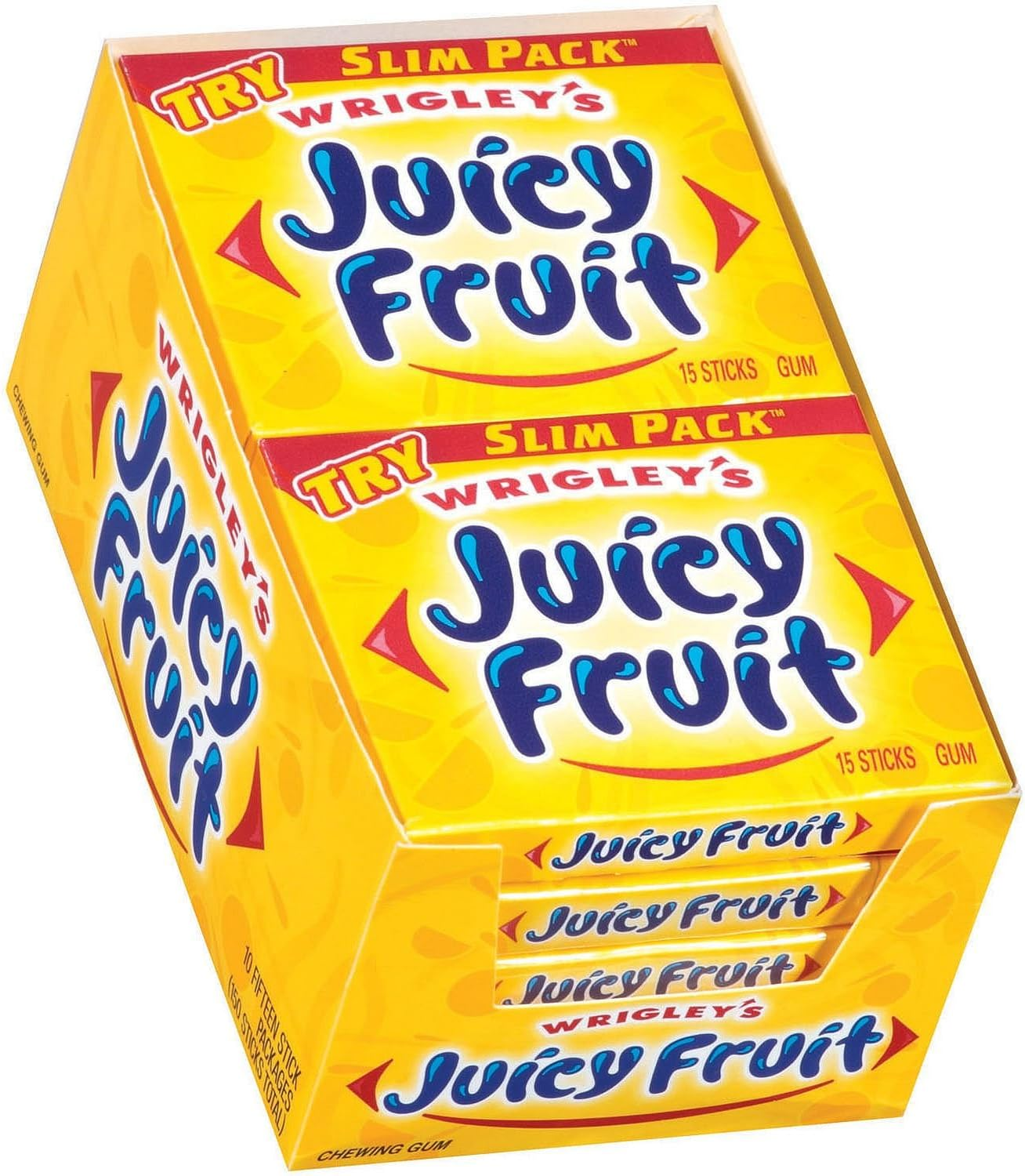 Wrigley'S USA Original Juicy Fruit Gum 10Pk 15 Sticks Each image number 1