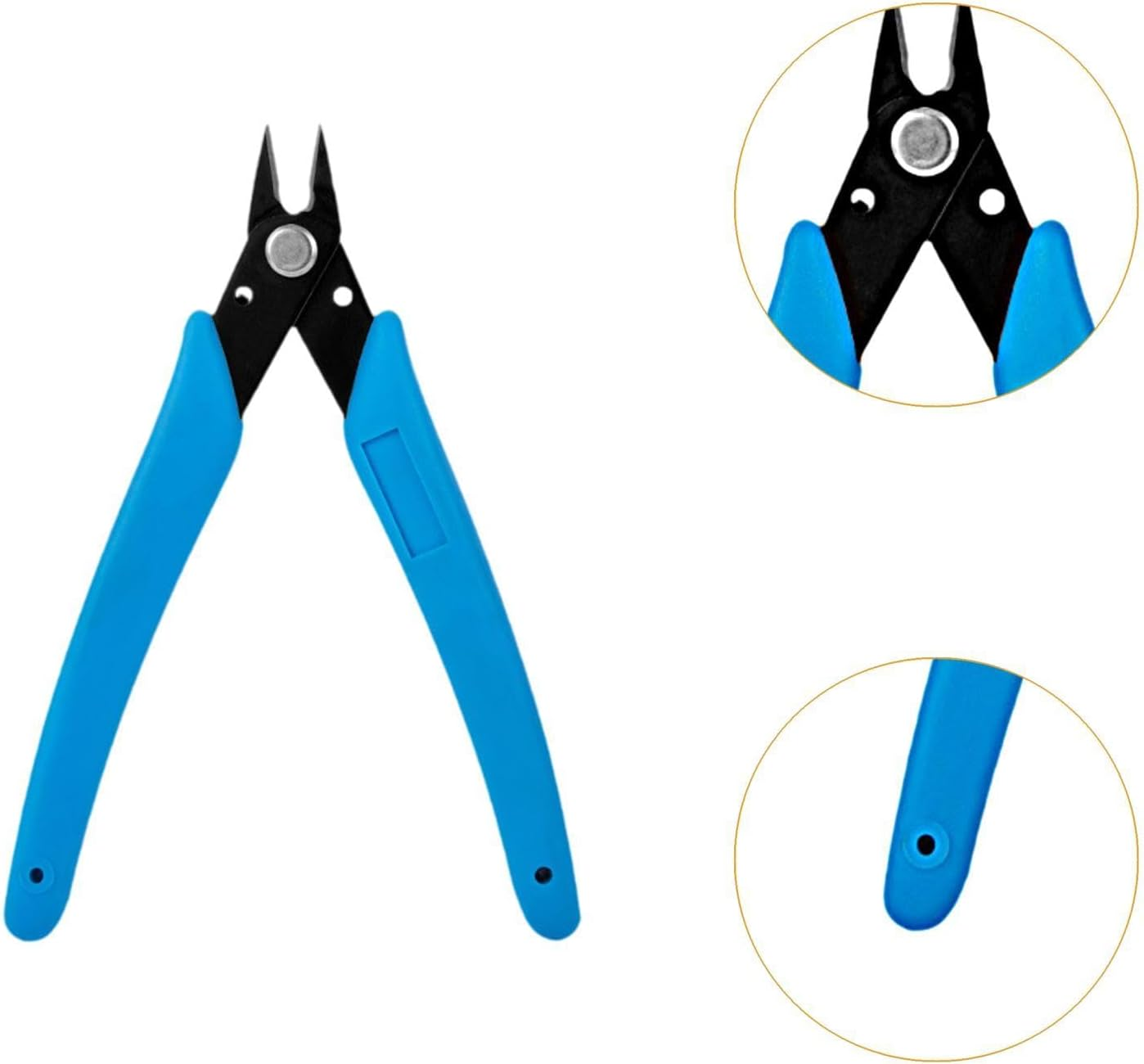 Eigell Nail Art Scissors Decoration Remover Rhinestone Remover Nippers for Manicure Accessory, Blue - Black image number 4