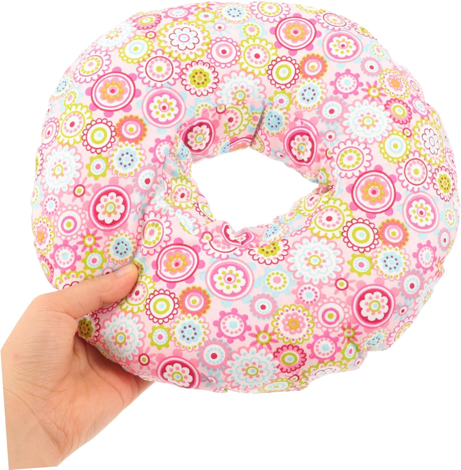 QUMIIRITY Donut Ear Pillow for Side Sleeping Ear Hole Cotton Stuffed Skin-Friendly Breathable Design for Home or Travel image number 5