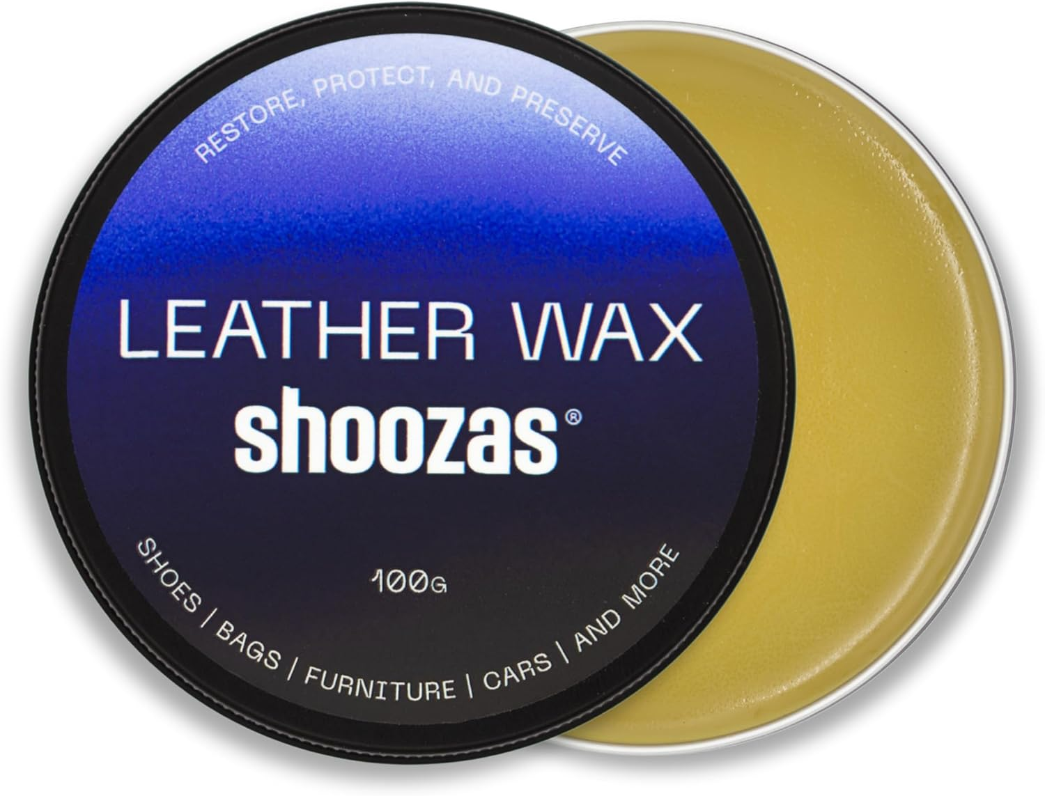 Shoozas Leather Wax - Restores, Protects, Preserves Leather Goods, Formulated with Natural Ingredients, Safe for Shoes, Bags, Furniture, Cars, and More image number 3