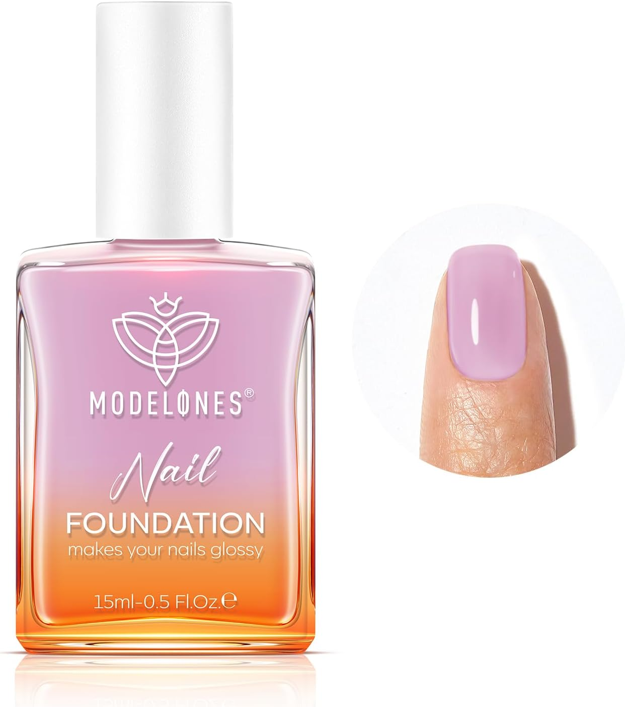 Modelones Nail Strengthener Jelly Purple Nail Repair for Damaged Nails Strengthening Polish 15Ml Nail Growth and Strengthener Natural Concealer Foundation Nail Care Gifts for Women image number 5