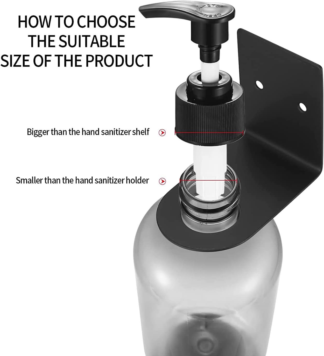 2 Pcs Soap Bottle Dispenser Holders, Wall Mounted Soap Pump Bottles Dispenser Stands, Stainless Steel Shampoo Dispenser image number 6