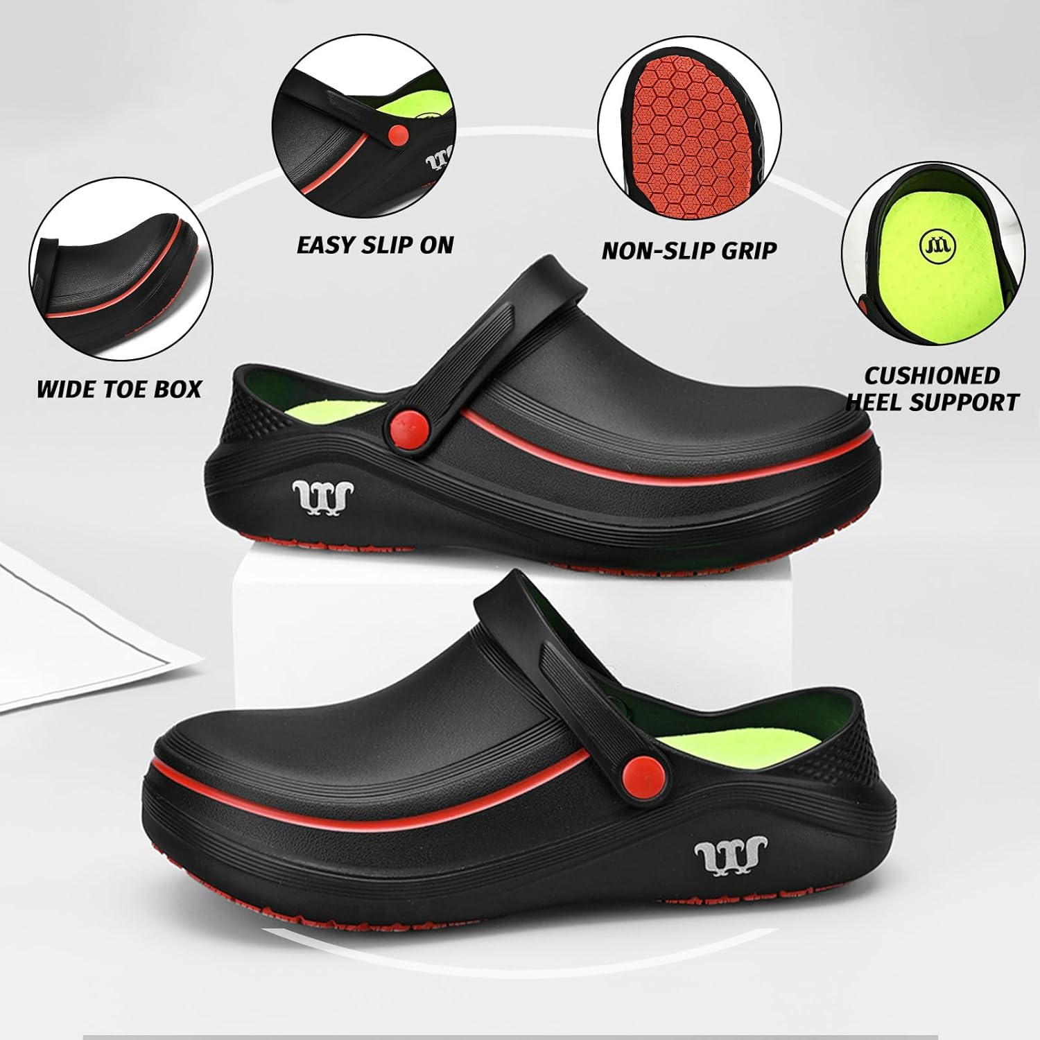 Armadillo Chef Shoes for Men - Slip Resistant, Lightweight & Waterproof Zapatos De Chef for Women, Ideal Work Shoes for Kitchens image number 6