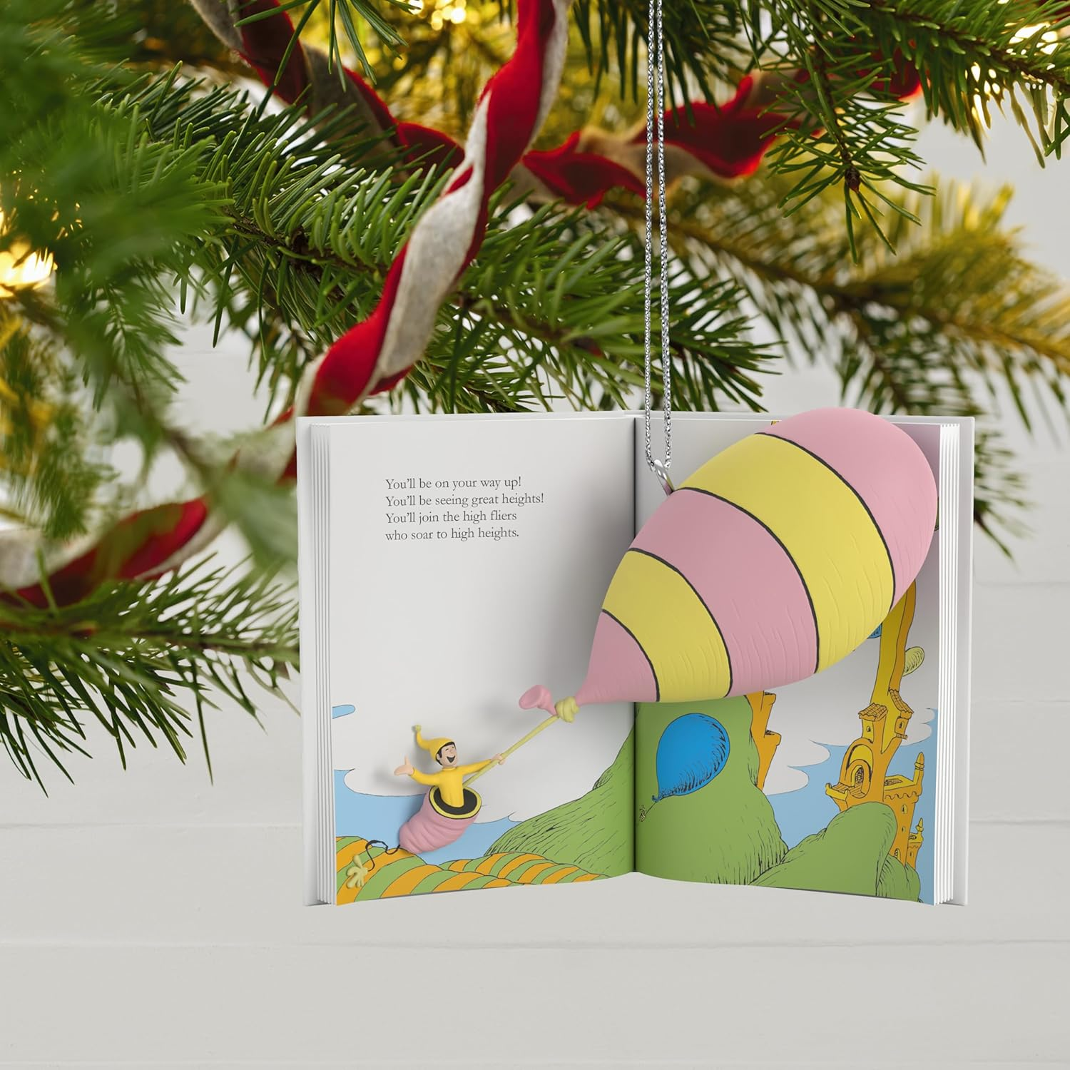Hallmark Keepsake Christmas Ornament, Dr. Seuss'S Oh, the Places You'Ll Go! Book, Gifts for Dr. Seuss Fans image number 3