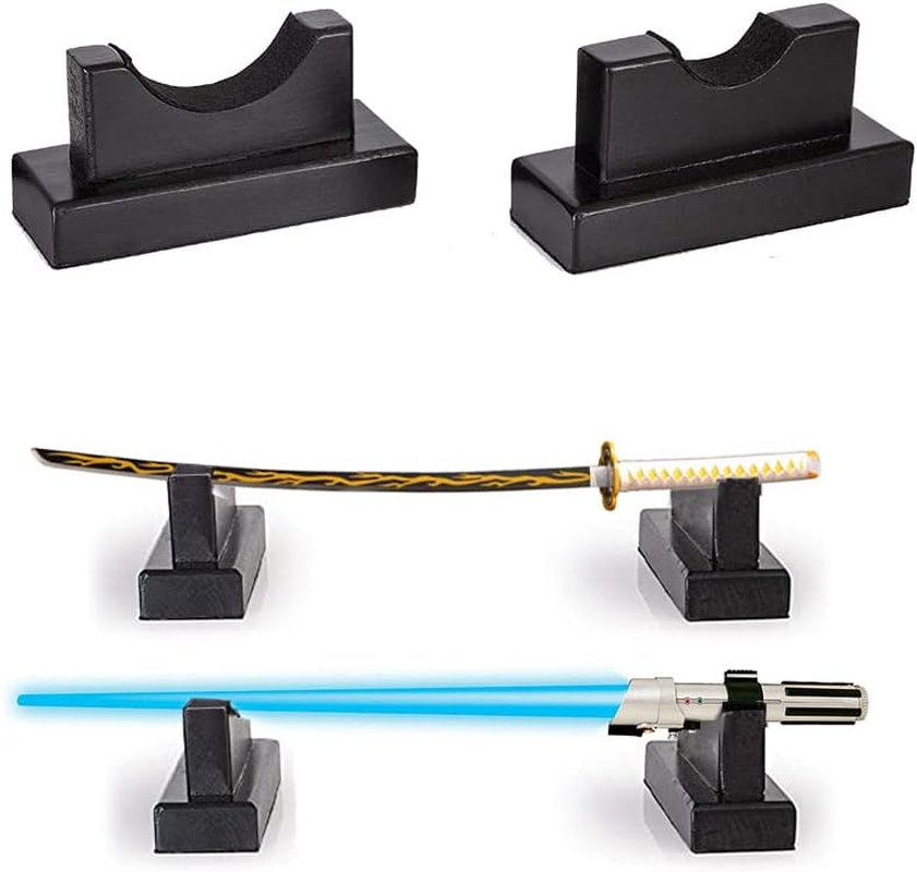 WANLIAN Lightsaber Display Stand Katana Showcase Wooden Desk Display Case,Lightsaber Samurai Swords Horizontal Exhibition image number 6