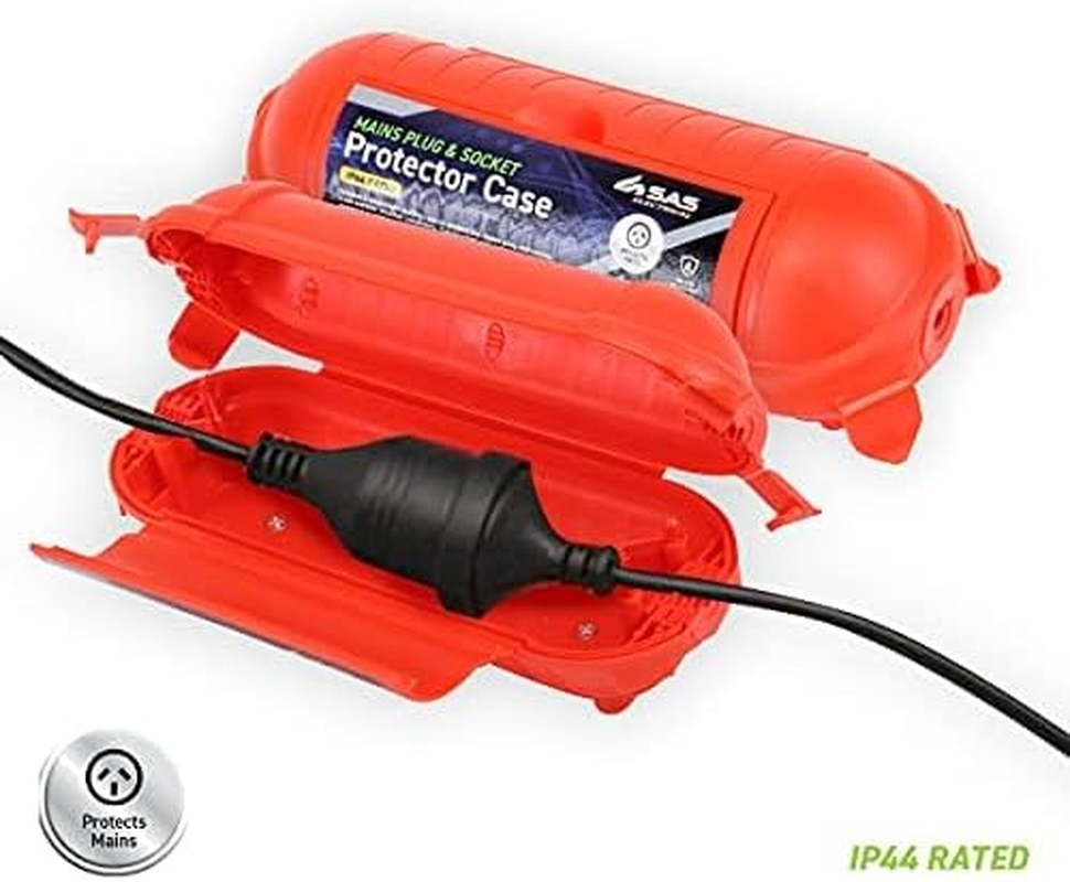 SAS 2PCE Electrical Outlet Protector Case, White, Universal Fit, 21 X 8Cm