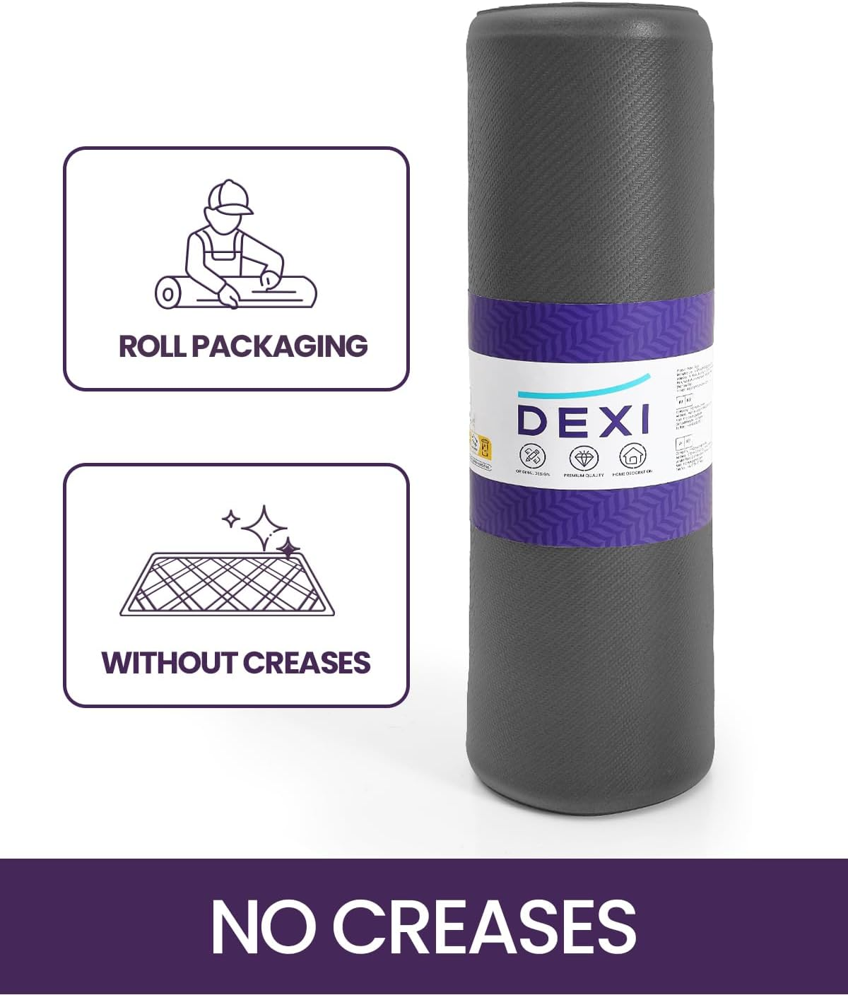 DEXI anti Fatigue Kitchen Mat, Stain Resistant, 1.8Cm Thick, Padded Cushioned Floor Comfort Mats for Home, Garage and Office Standing Desk, 51 X 99Cm, Grey image number 1