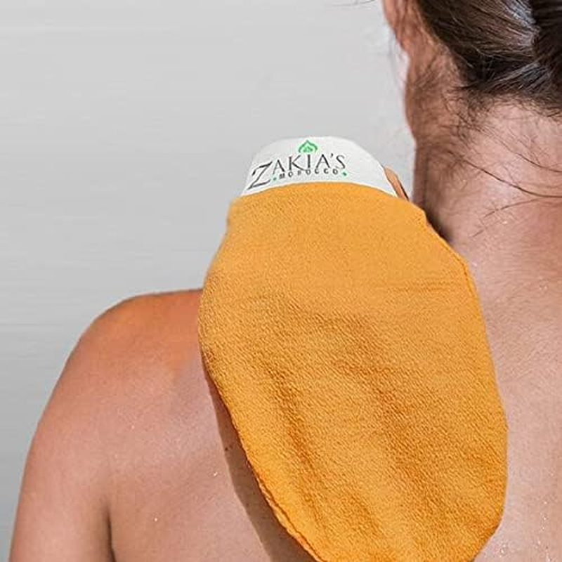 Original Kessa Exfoliating Glove -Value Pack (2Pcs) -Beige - Microdermabrasion at Home Exfoliating Mitts, Removes Unwanted Dead Skin, Dirt and Grime and Keratosis Pilaris. Great for Spray Tan Removal image number 6