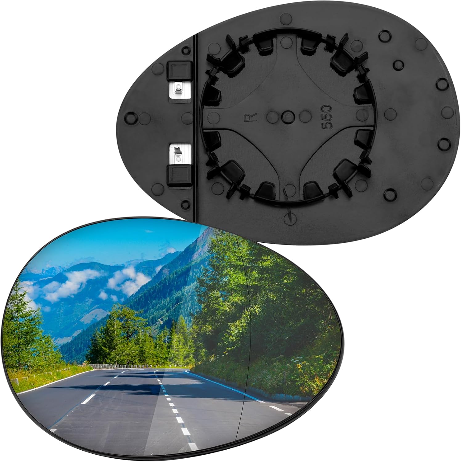 Right Side Mirror Replacement for Mini Cooper 2007 2008 2009 2010 2011 2012 2013 2014 2015 - Right Side Mirror Glass, Rear View Mirrors Glass with Power Heated image number 1