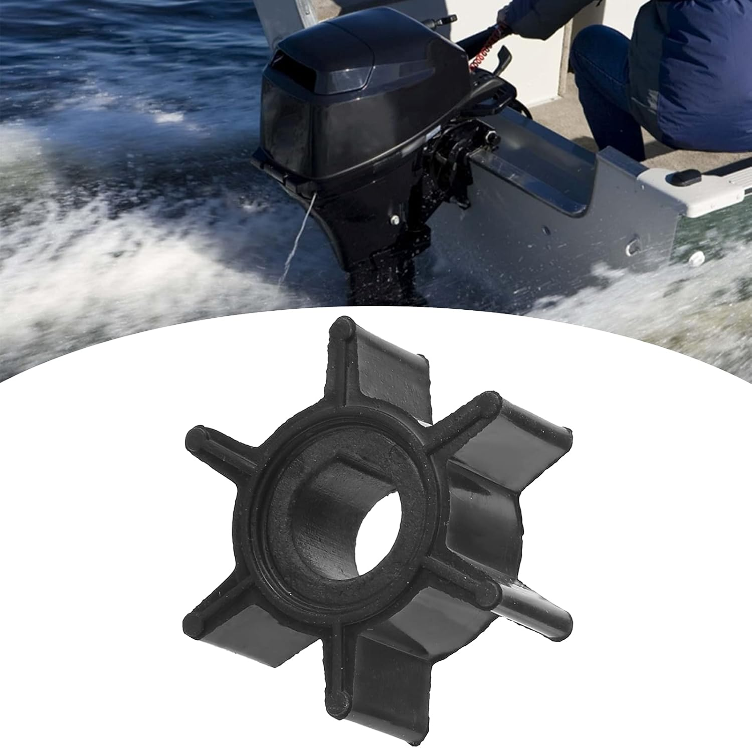 TOPINCN 369-65021 Impeller, Rugged and Anti-Corrosion, Fit Fit For/For Tohatsu Outboard Impeller image number 4