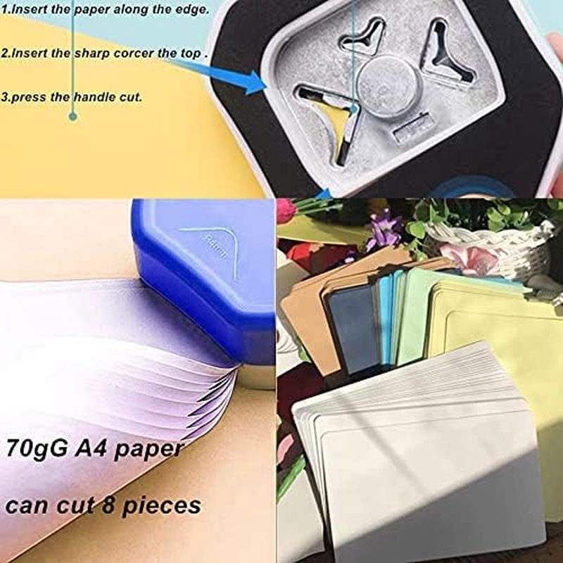 2PSC Paper Corner Rounder 3 in 1-3 Way Corner Puncher Cutter for Paper Craft (R4Mm+R7Mm+R10Mm) for Crafts, Cutter, Nvelope Punch Board, Hole Puncher image number 2