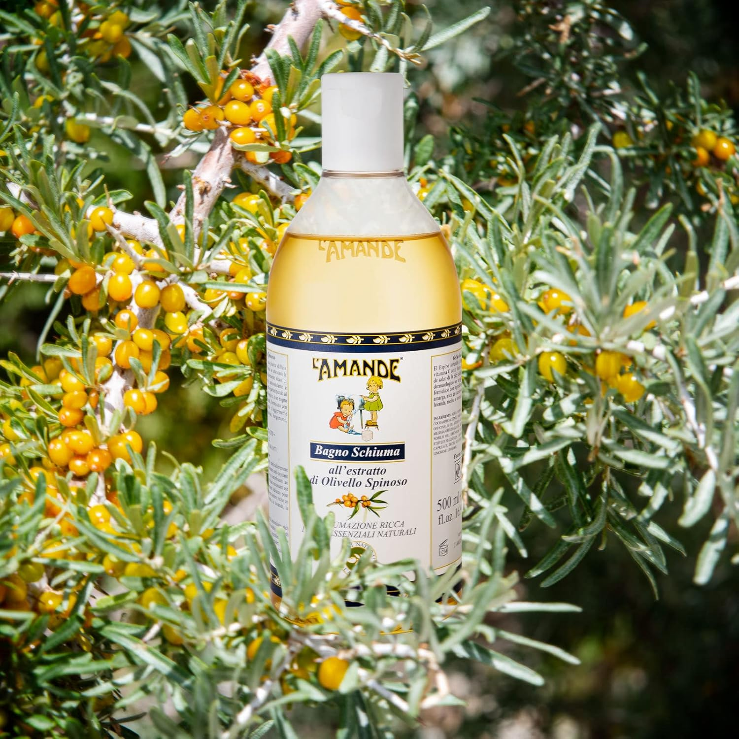 L'AMANDE Bath Foam 500Ml Olive Fragrance Fine Liquid Soap Gentle on Skin Dermatologically Tested