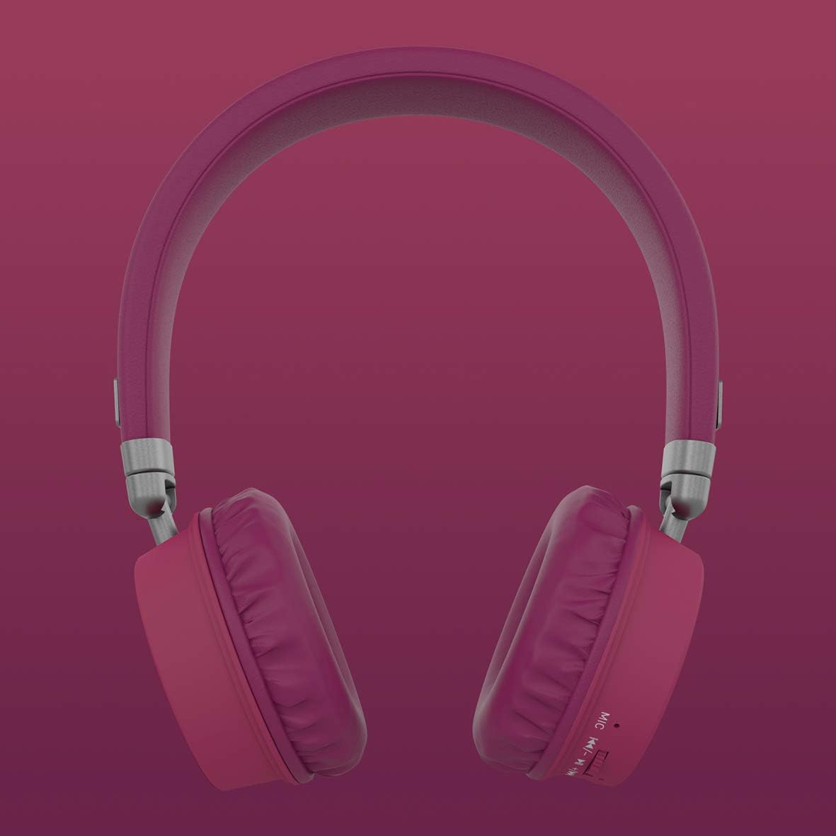 Kitsound Kit Sound Harlem Overhead Headphones with a Microphone - Purple KSHARPU