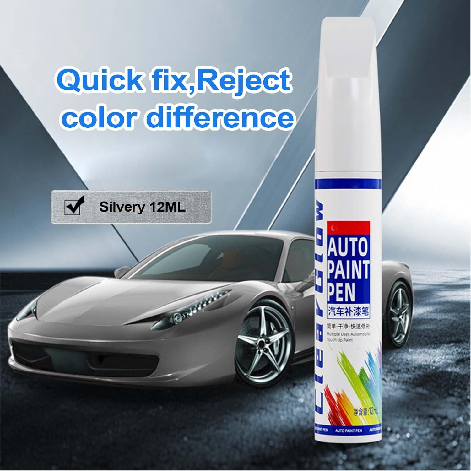 Automotive Paint Pen, Professional Car Scratch Quick Fix, Auto Mending Accessories Polishing Restorer for Car Boat Trailer Motorcycle Protection against Rain Sun - Blue image number 2