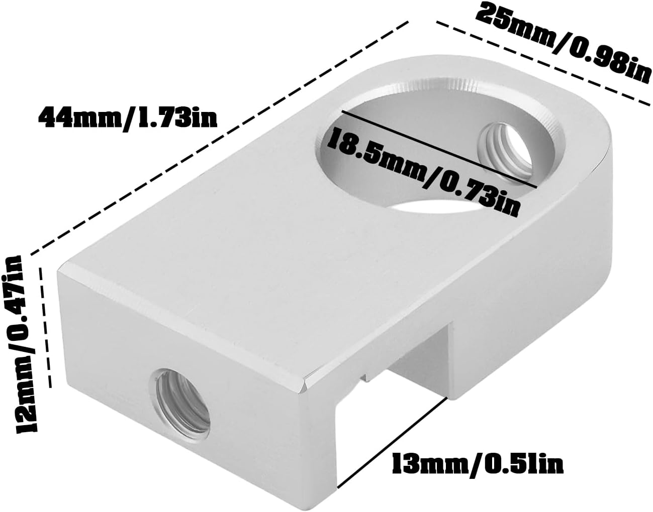 SING F LTD 2Pcs Aluminum Alloy Pipe Holder Clamp Distance 13Mm Aperture 18.5Mm for Aquarium Inlet and Outlet Pipes, M image number 4