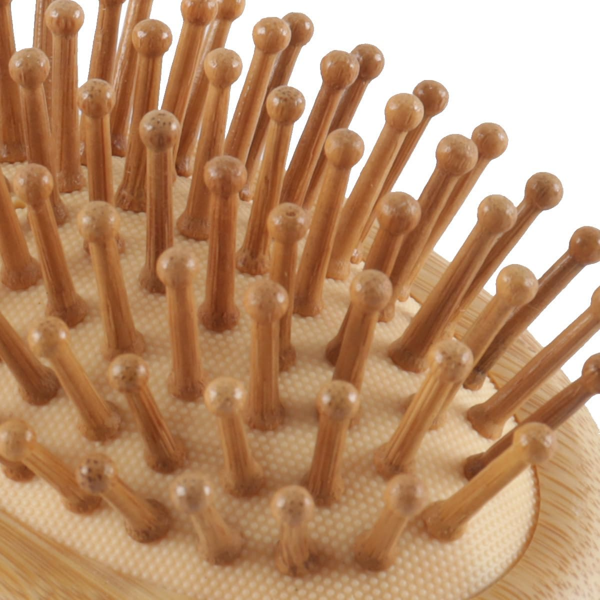 Orivin Mini Bamboo Brush for Hair Growth, Natural Wooden Scalp Brush Small Hair Scalp Massager Detangling Hairbrush image number 6