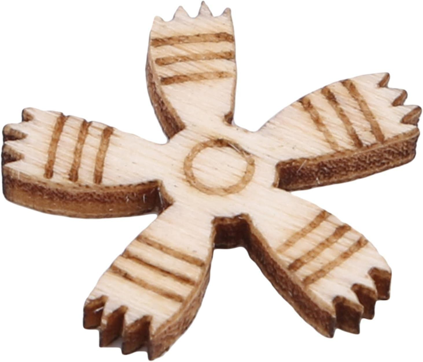 100 Pcs Unfinished Wooden Flower Wood Slice Leaf Pattern Wood Cutouts Pieces Mini Wooden Handmade Crafts Decoration, Craft Supplies image number 3