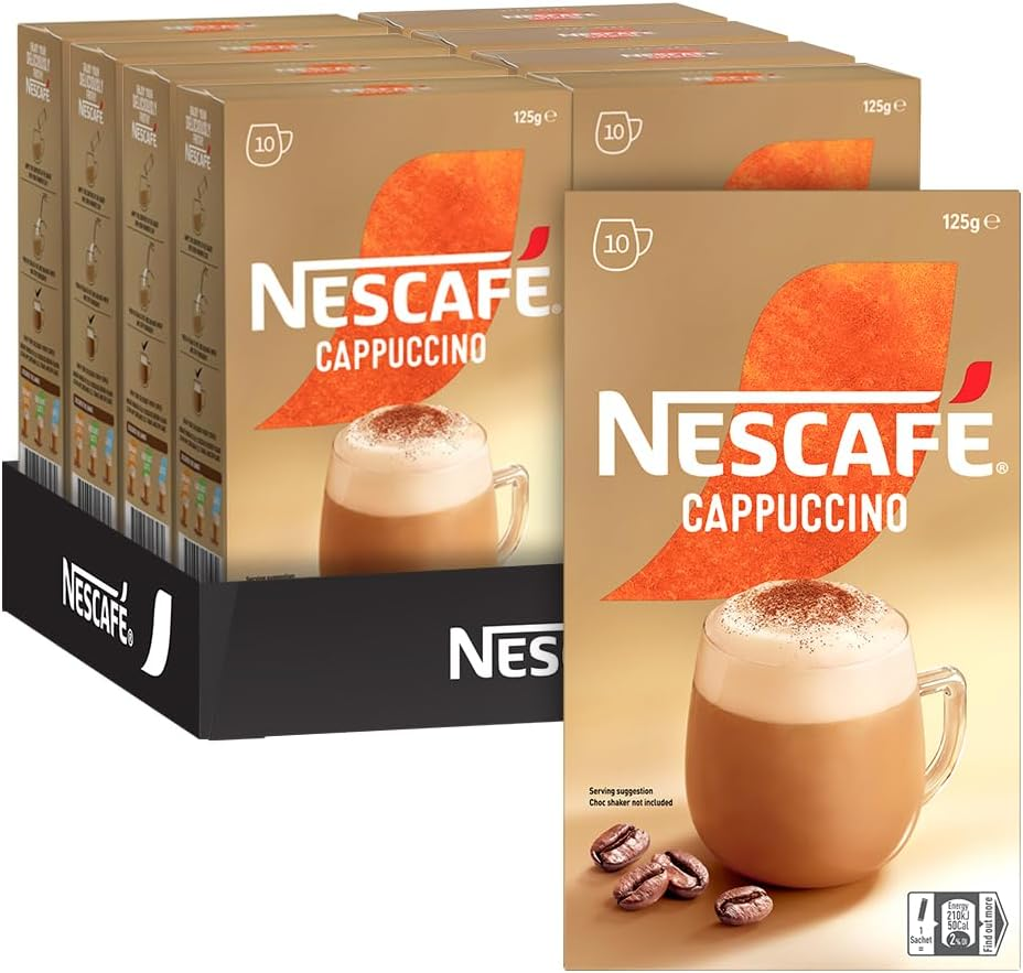 NESCAF&Eacute; Cappuccino Coffee Sachets 80 Pack, 8 X 10 Pack image number 4