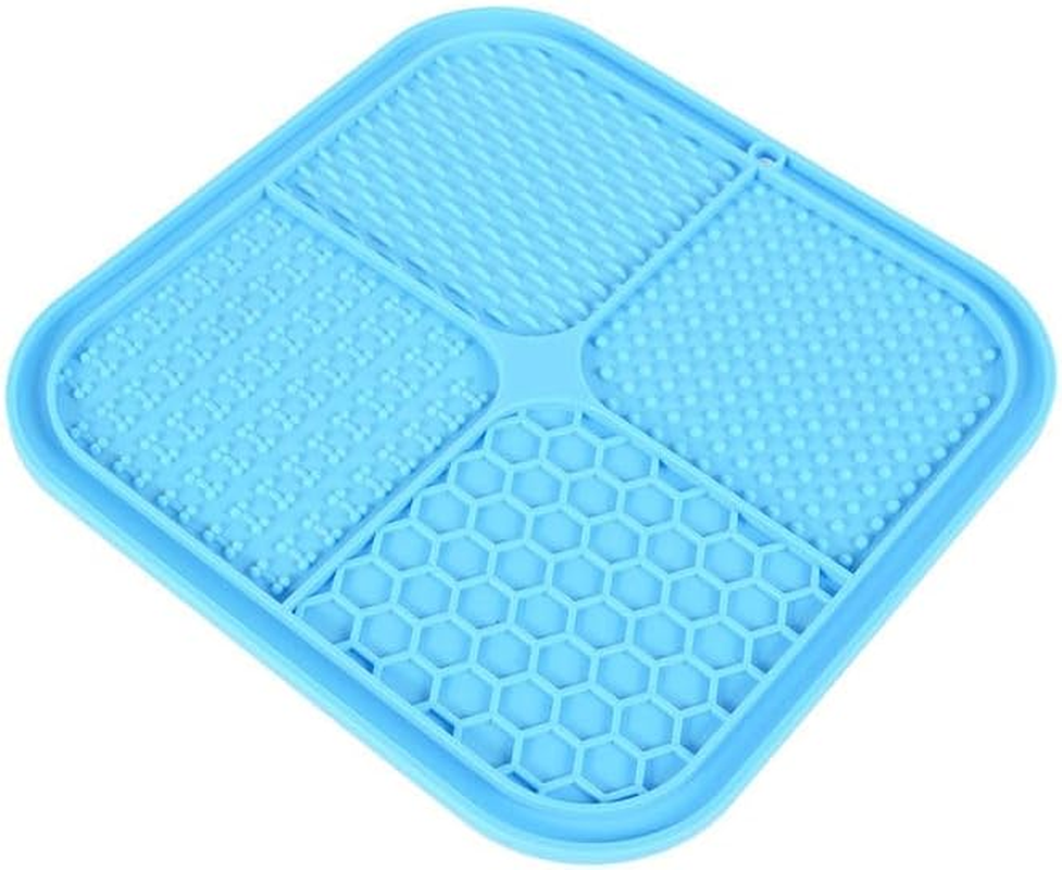 Mat for Dogs & Cats Calming Mat for Anxiety Relief, Boredom Buster, Slow Feeder (Blue, 21 * 21 * 0.8CM)