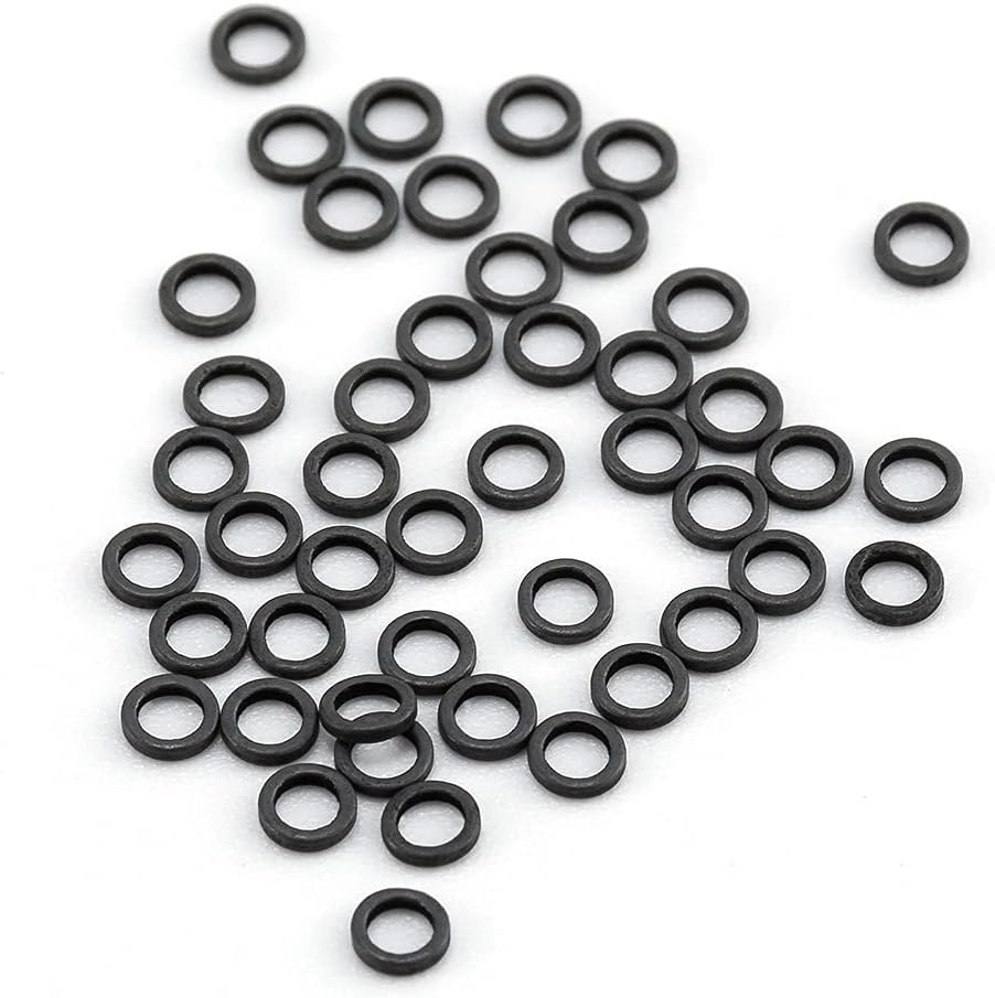 Dr.Fish 50 Pack Fly Fishing Tippet Rings Stainless Steel Solid Lightweight Low Profile 2Mm/2.5Mm Freshwater Trout Salmon Crappie Bluegill Steelhead
