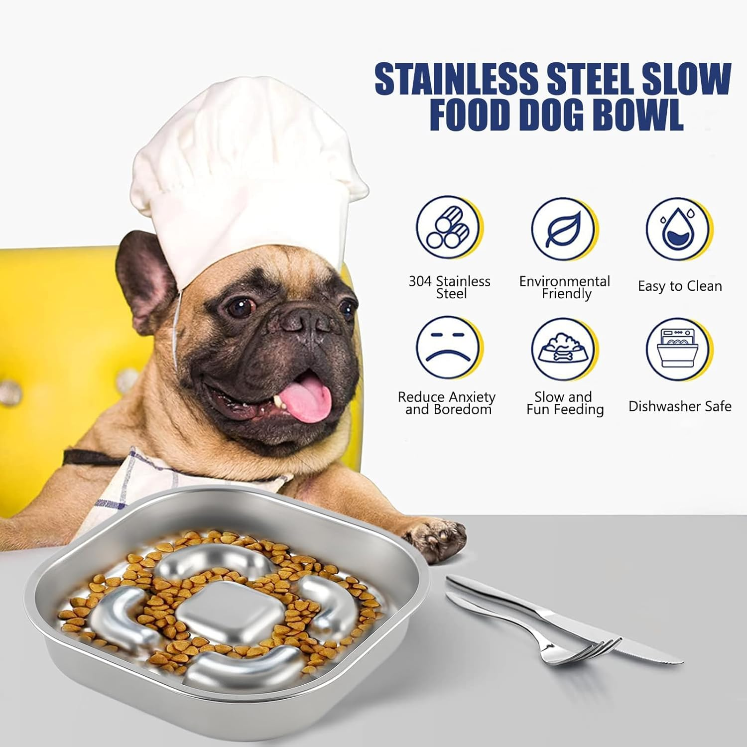 Slow Feeder Dog Bowl anti Sling Bowl anti Choke Large Dog Bowls Silica Gel Slow Feeder Bowl for Dogs Feeding Bowls for Dogs Accessories Relieves Digestion (Feeding Bowl) - Feeding Bowl image number 6