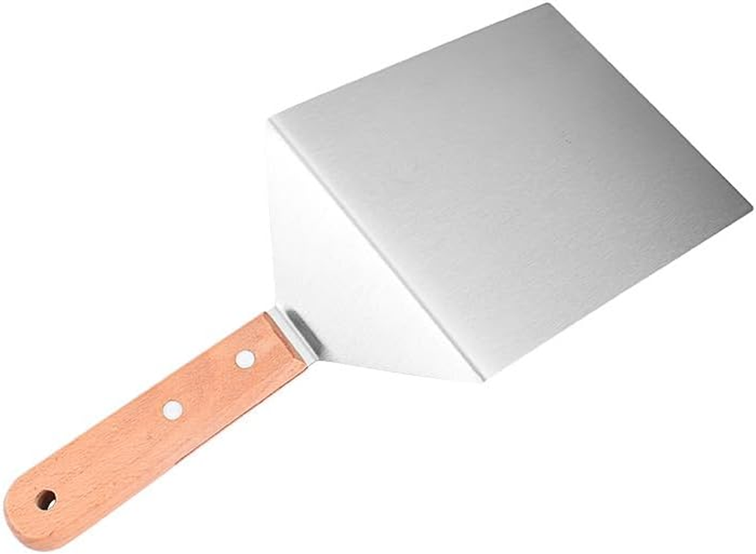 Metal Spatula Set of 2, Stainless Steel Griddle Hamburger Spatula, as Barbecue Turner Grilling BBQ Griddle Accessories, Heavy Duty & Easy Press, Smash Burgers (Silvery, One Size) image number 2