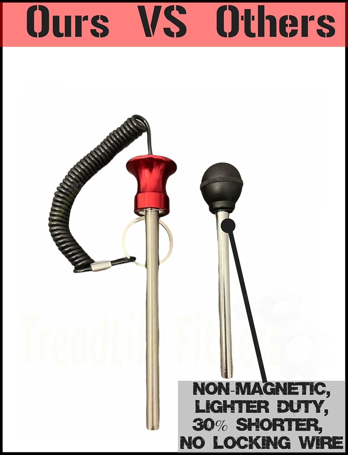 Treadlife Fitness Universal Weight Stack Pin for Commercial Gym or Home Gym | Pin Insert | Heavy Duty | Health Club Grade Steel Gym Accessories image number 3