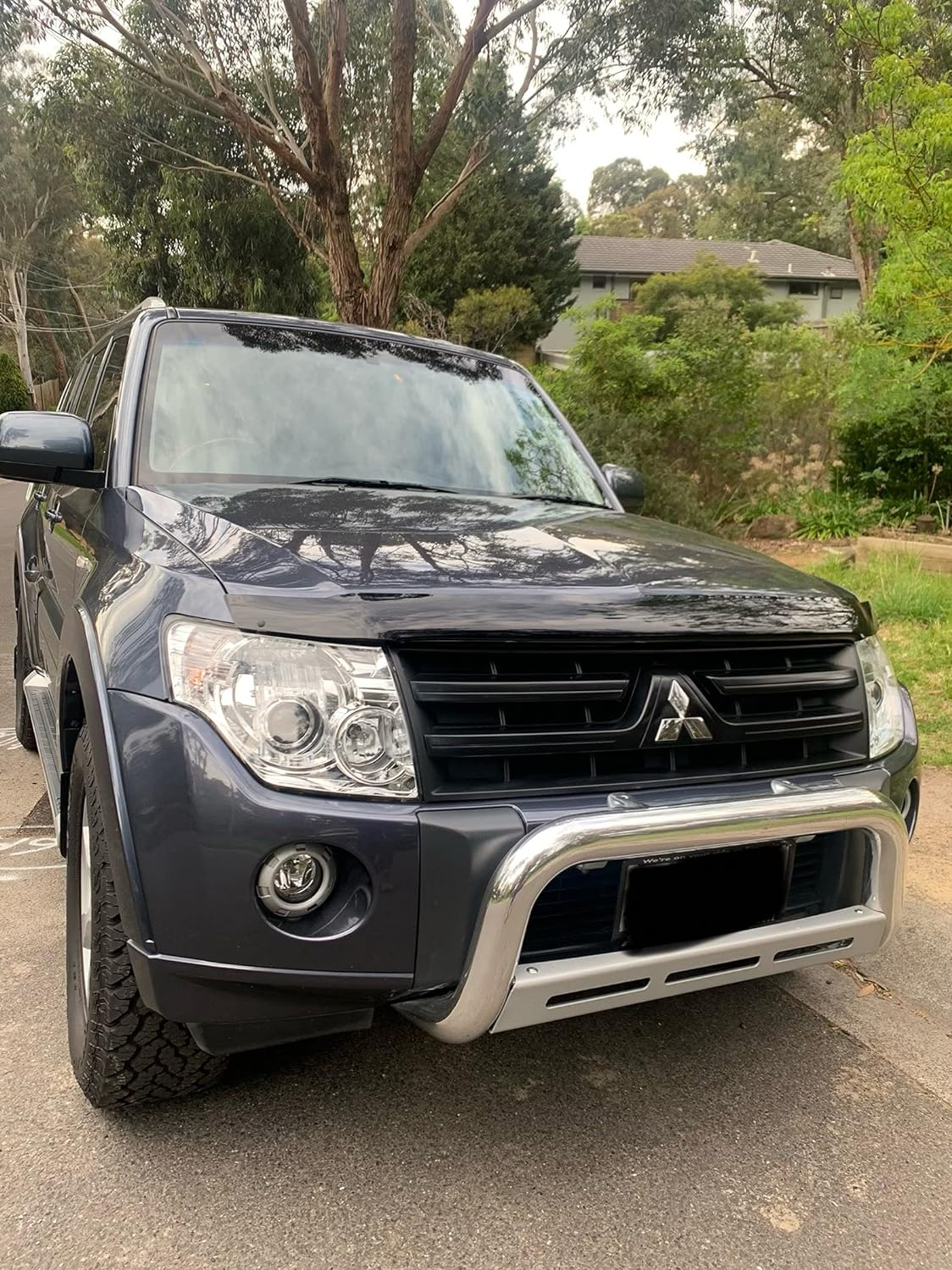 Tradieschoice 4X4 Bonnet Protector Guard to Suit Mitsubishi Pajero NS NX 2007-2020 Tinted Black