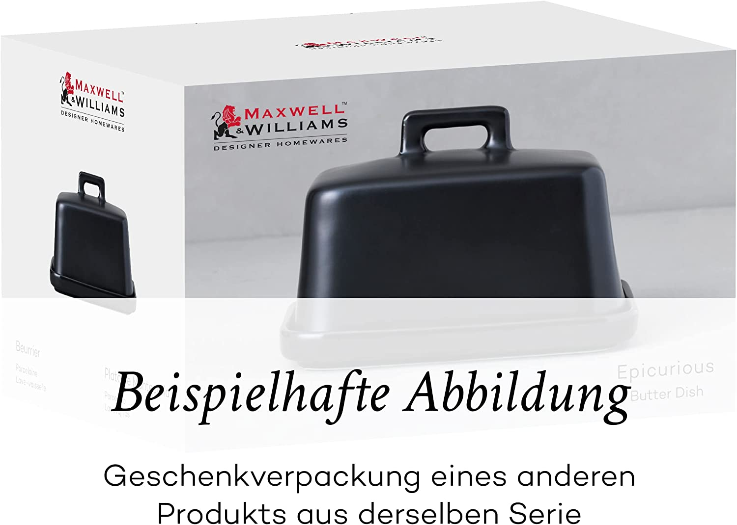 Maxwell & Williams Epicurious Butter Dish White Gift Boxed image number 1