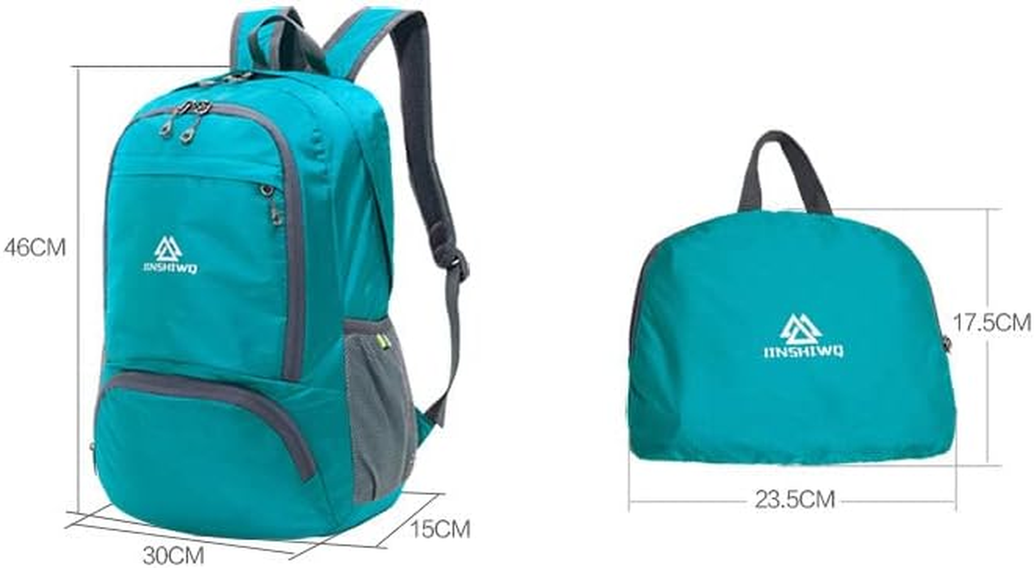 Frafuo 25L Lightweight Portable Foldable Backpack Waterproof Backpack Folding Bag Water Resistant Small Backpack Daypack Foldable for Travel Hiking Outdoor Camping-Blue image number 5