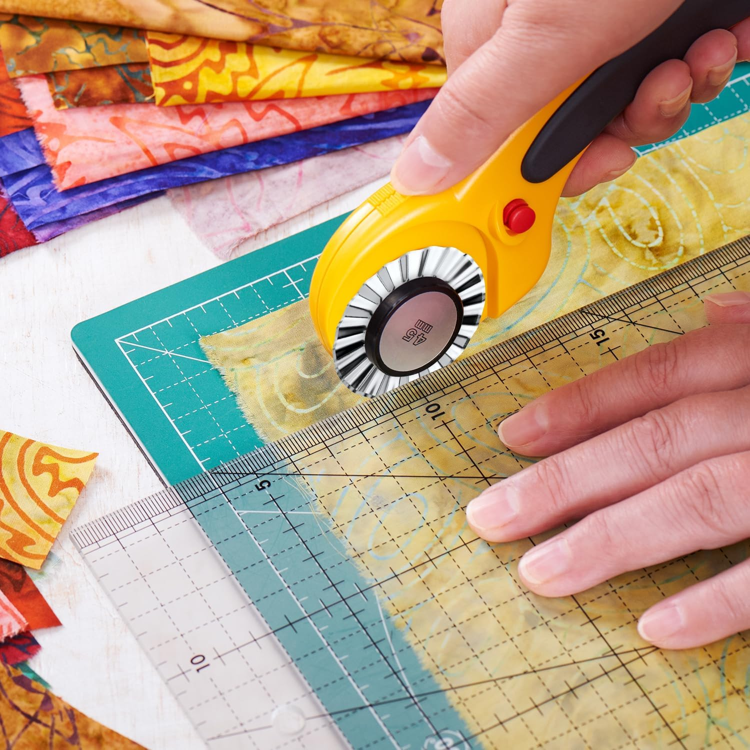 6Pcs 45Mm Pinking Rotary Cutter Blades, Wave Rotary Cutter Blades Rotary Cutter Replacement Blades for Fabric for Quilting Sewing Crafts image number 4