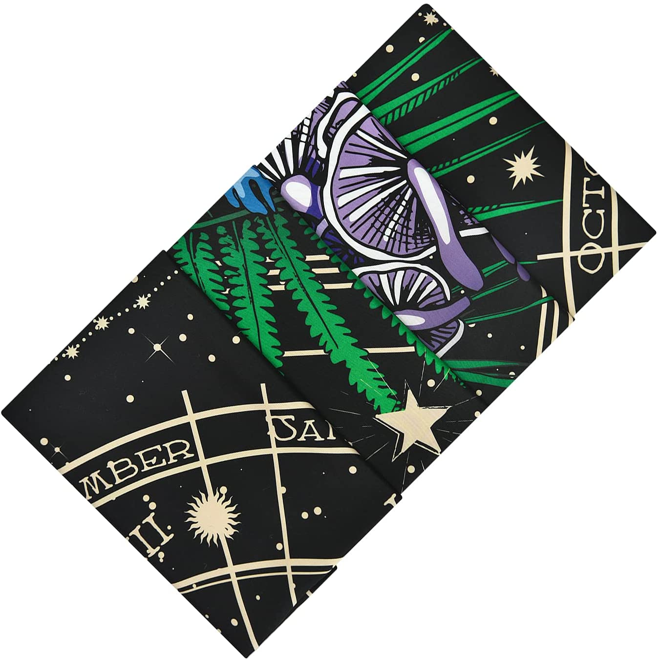 Livole Skull Tapestry Colorful Plants Tapestry Constellation Tapestry Black Starry Tapestry Trippy Tarot Tapestry Wall Hanging for Room(59.1 X 59.1 Inches) image number 5