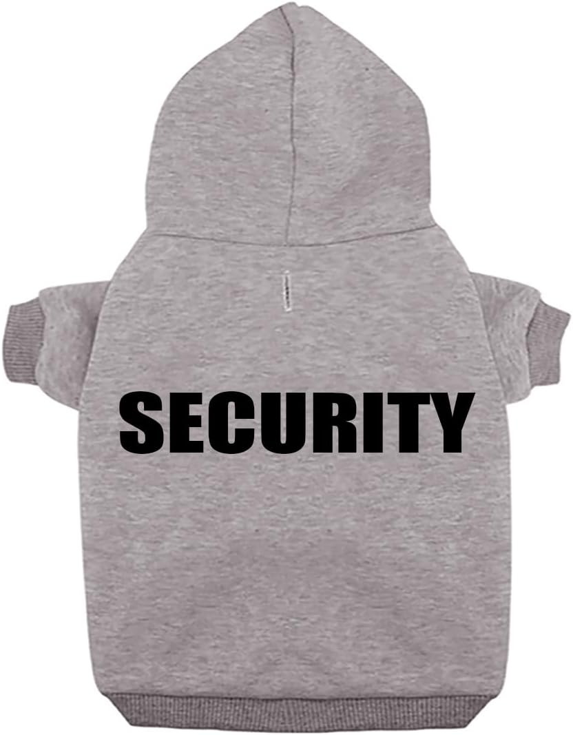 Izefia Dog Hoodies with Security Print Dog Clothes with Warm Sweatshirt Sweater Cotton Coat for Small Dogs Pink 5XL