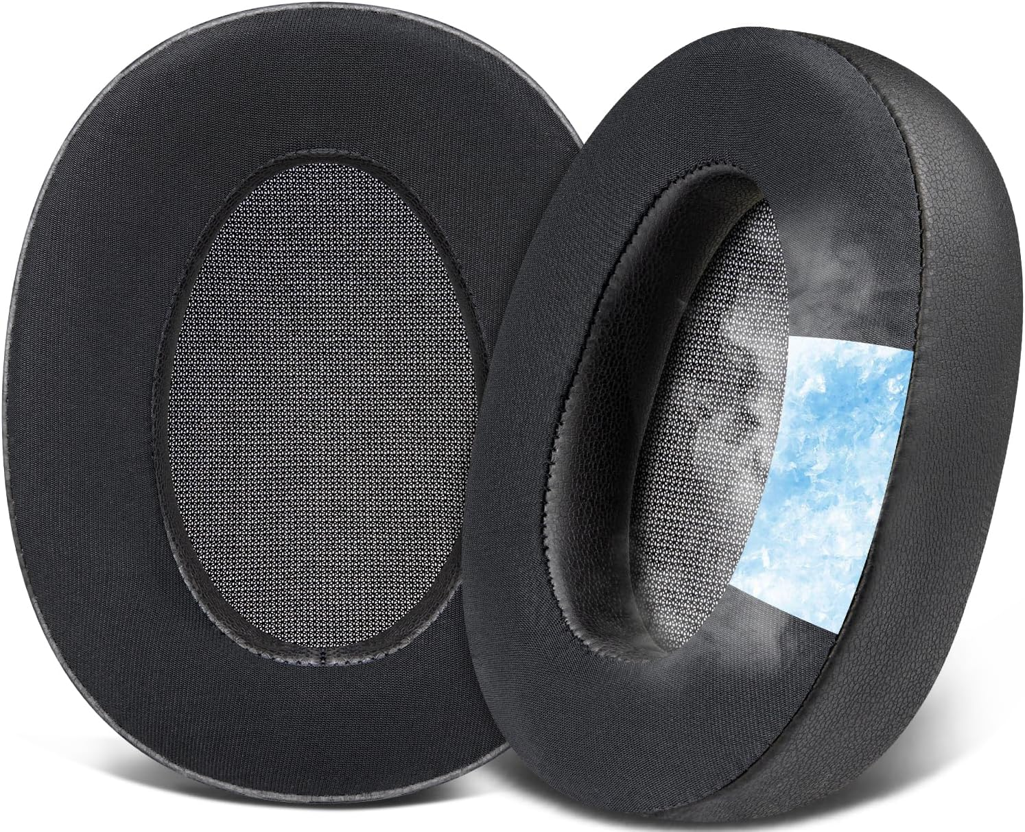 SOULWIT Cooling Gel Ear Pads Cushions Replacement, Earpads Compatible with Sony WH-H900N (H.Ear on 2 Wireless) & MDR 100ABN (H.Ear on Wireless) Noise Canceling Over-Ear Headphones - Black