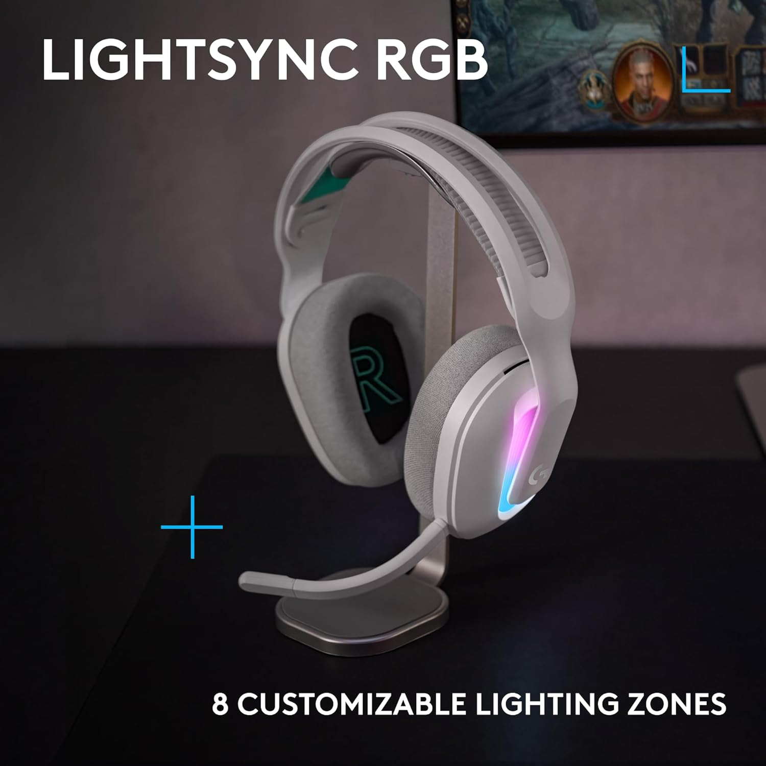 Logitech G522 Lightspeed Wireless Gaming Headset - White - White image number 3