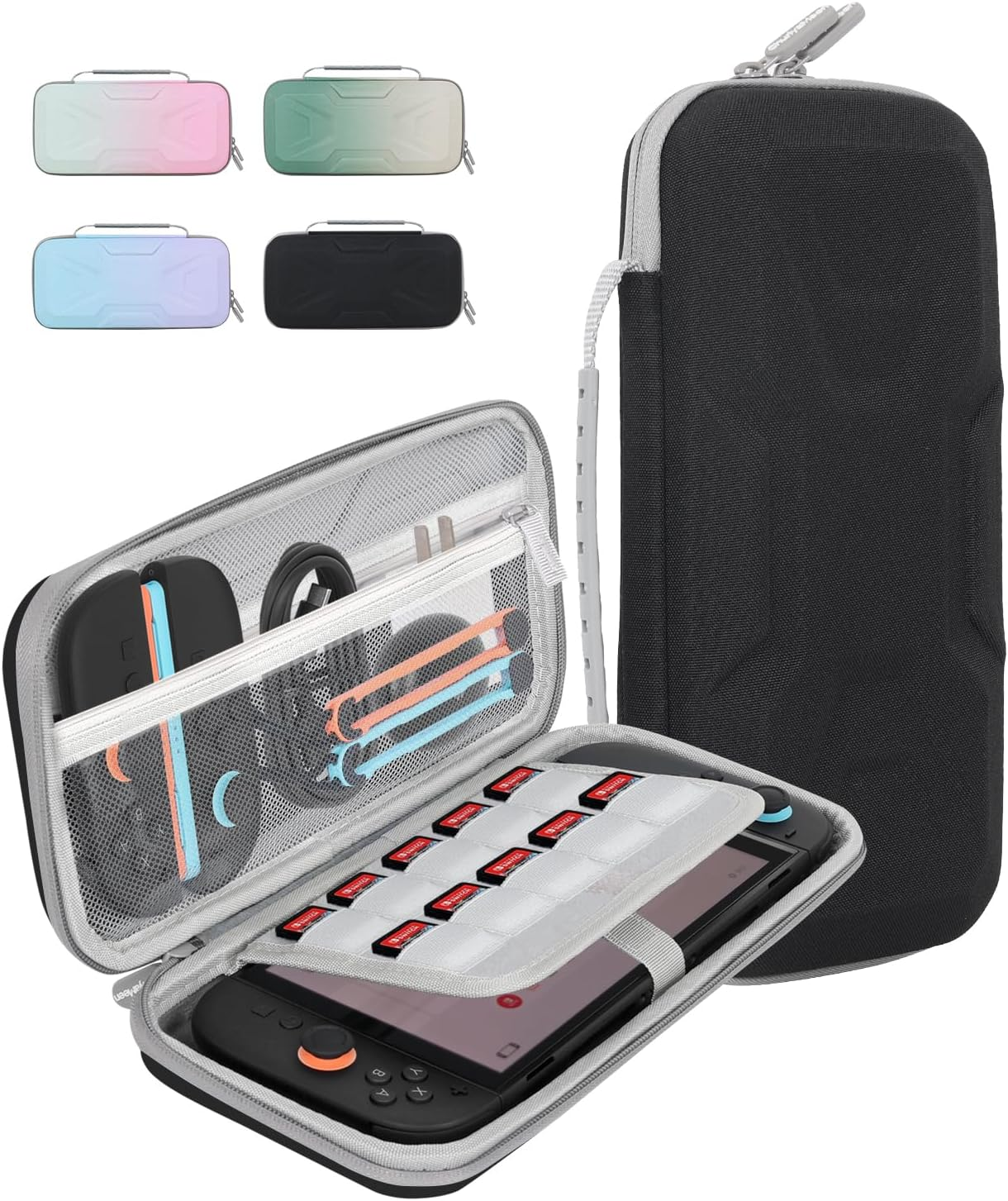 Churiyameen Carrying Case for Nintendo Switch 2(2025) Compatible with Console & Accessories Game,Shockproof Protective Hard Shell,Portable & Durable Large Capacity Storage Travel Case(Black)