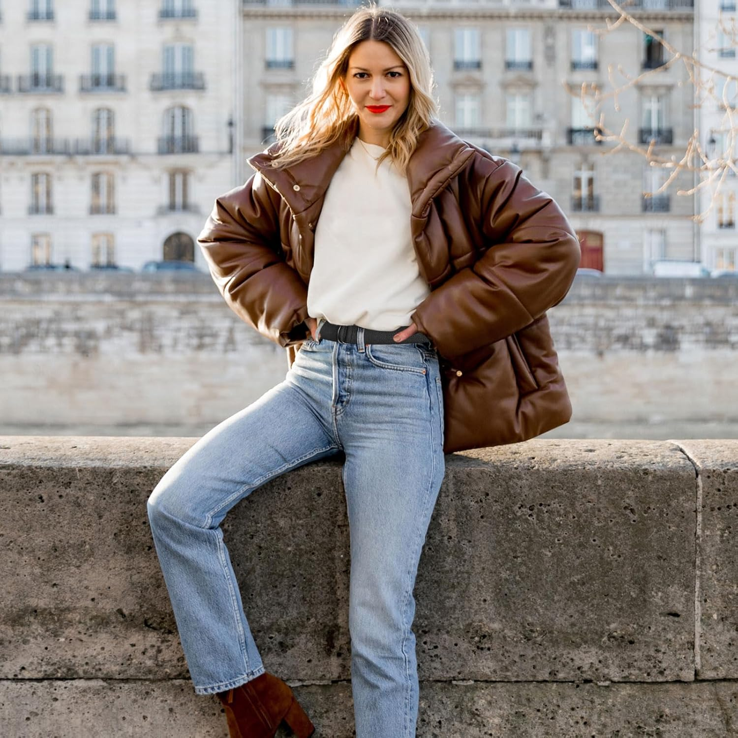 SKHAOVS 2 Pack Belts for Men,Mens Canvas Belt,Mens Adjustable Fabric Belt with Double D-Ring,Holeless Belt Suitable for Leisure and Travel image number 3