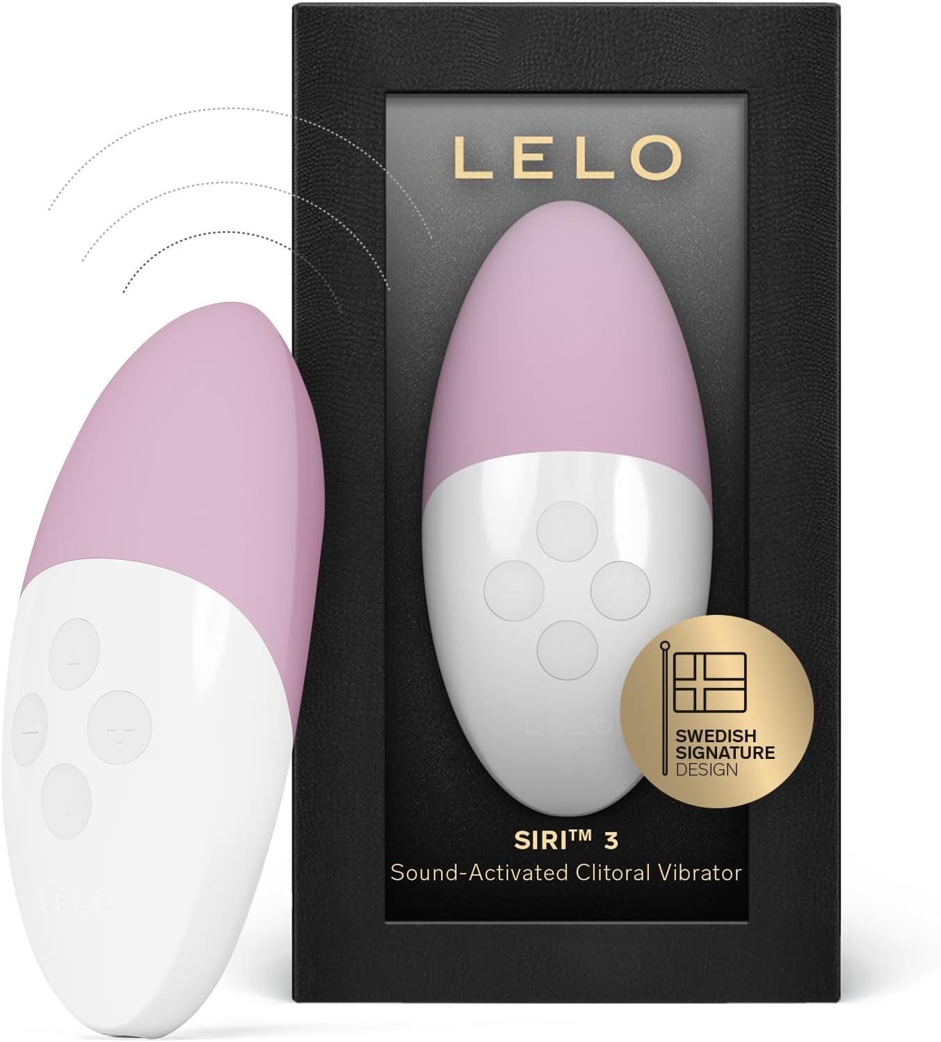 LELO SIRI 3 Sound Activated Small Personal Vibrator, Mini Massager with 8 Pleasure Settings, Small Clit Vibrator with Soundsense Technology, Waterproof Bullet Vibrator for Clit, Calm Lavender