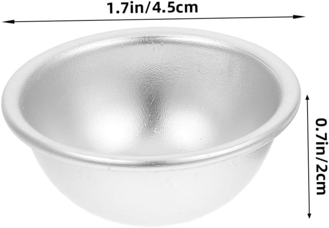 KONTONTY 4Pcs Aluminum Bath Bomb Molds DIY Cake Pans Hemisphere Pans Ball Molds Non-Stick Light Easy to Use for Small to Large Bath Bombs Food Crafting