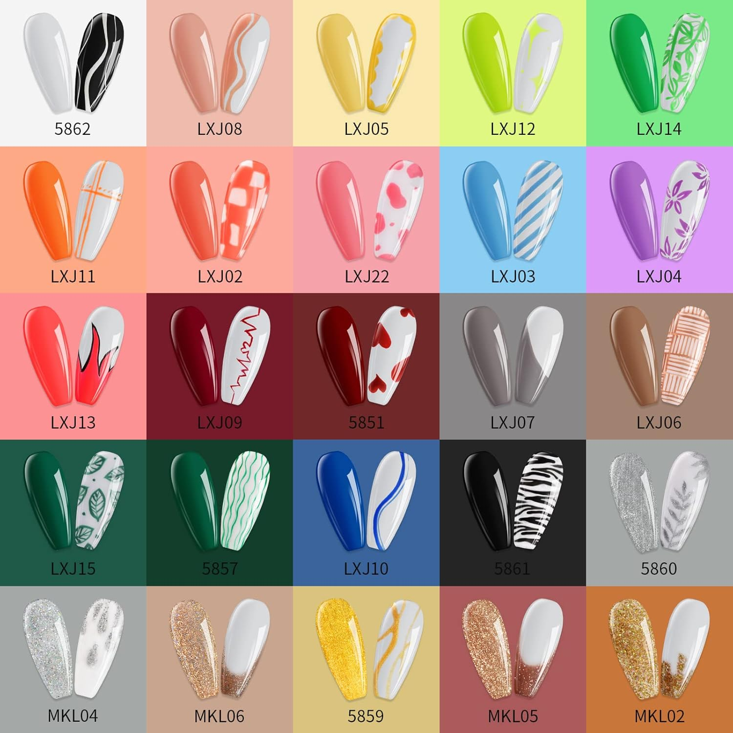 Vidarosa Gel Nail Liner Polish Pen UV LED Painting Gel Polish Set for 3D Nail Art DIY Nail Design Pull Line Pen Nail Drawing, Nail Painting Polish for Manicure Salon, 10ML, Classic Green - 25 Colors image number 6