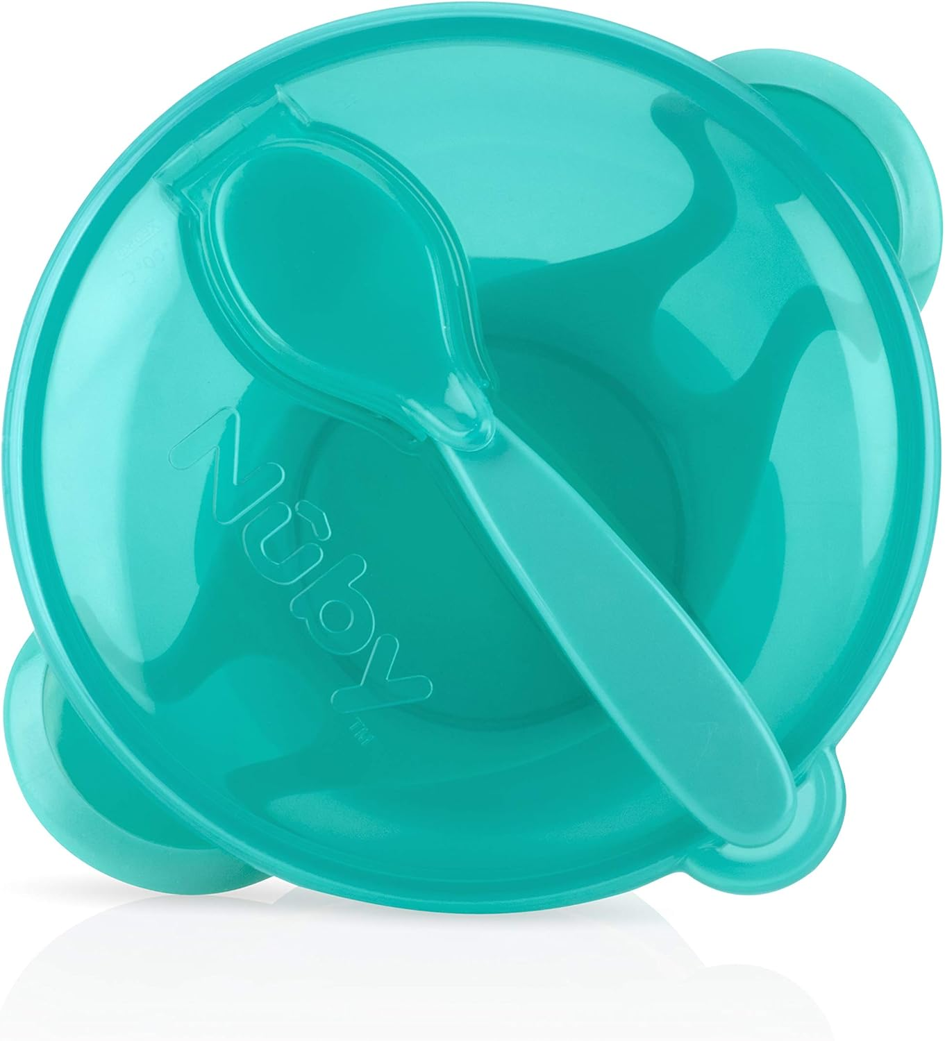 Nuby Easy Go Suction Bowl with Lid and Snap-In Spoon, Colors May Vary image number 2