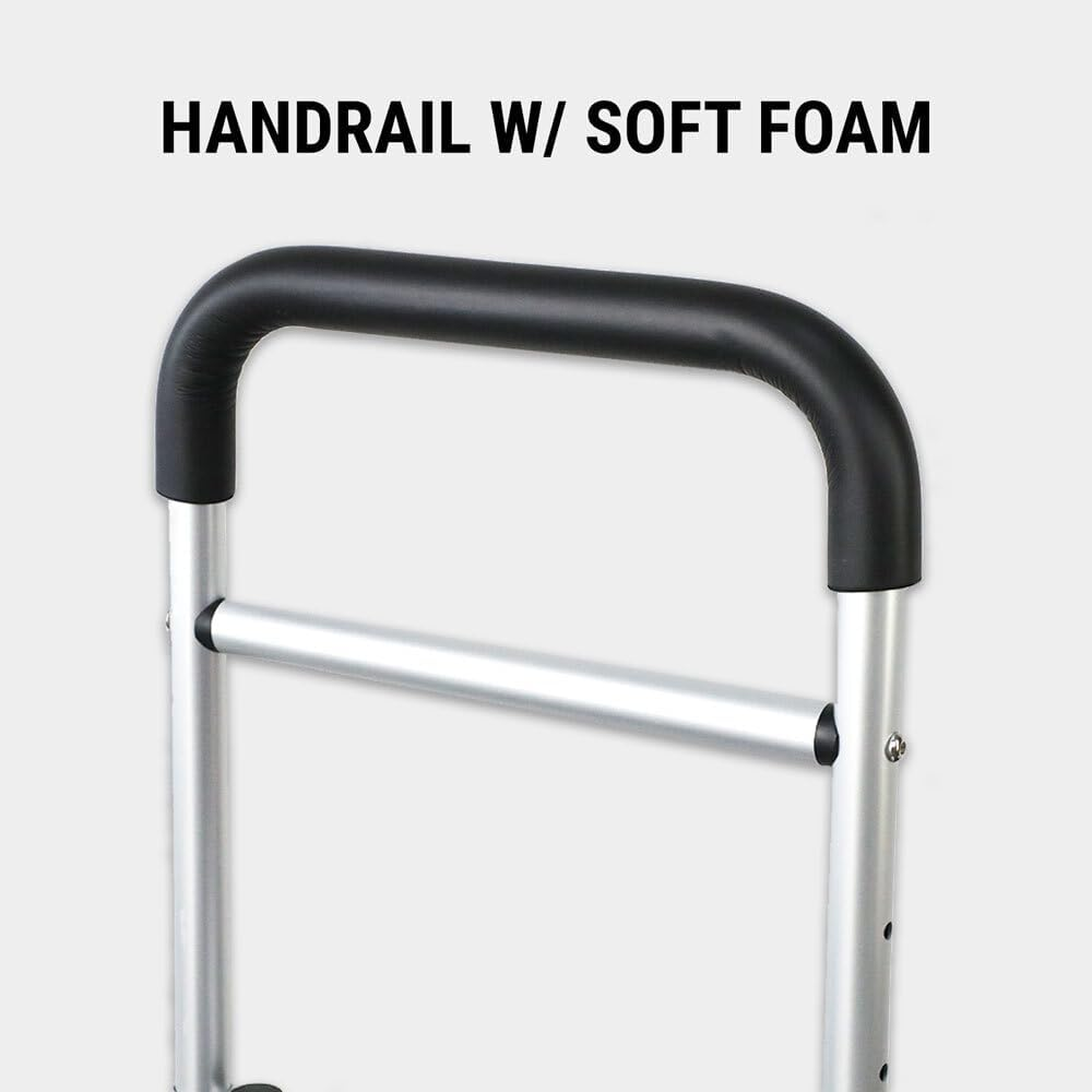 Bedside Safety Bed Rail Rack Elderly Mobility Aid Fall Prevention Support Bar image number 2