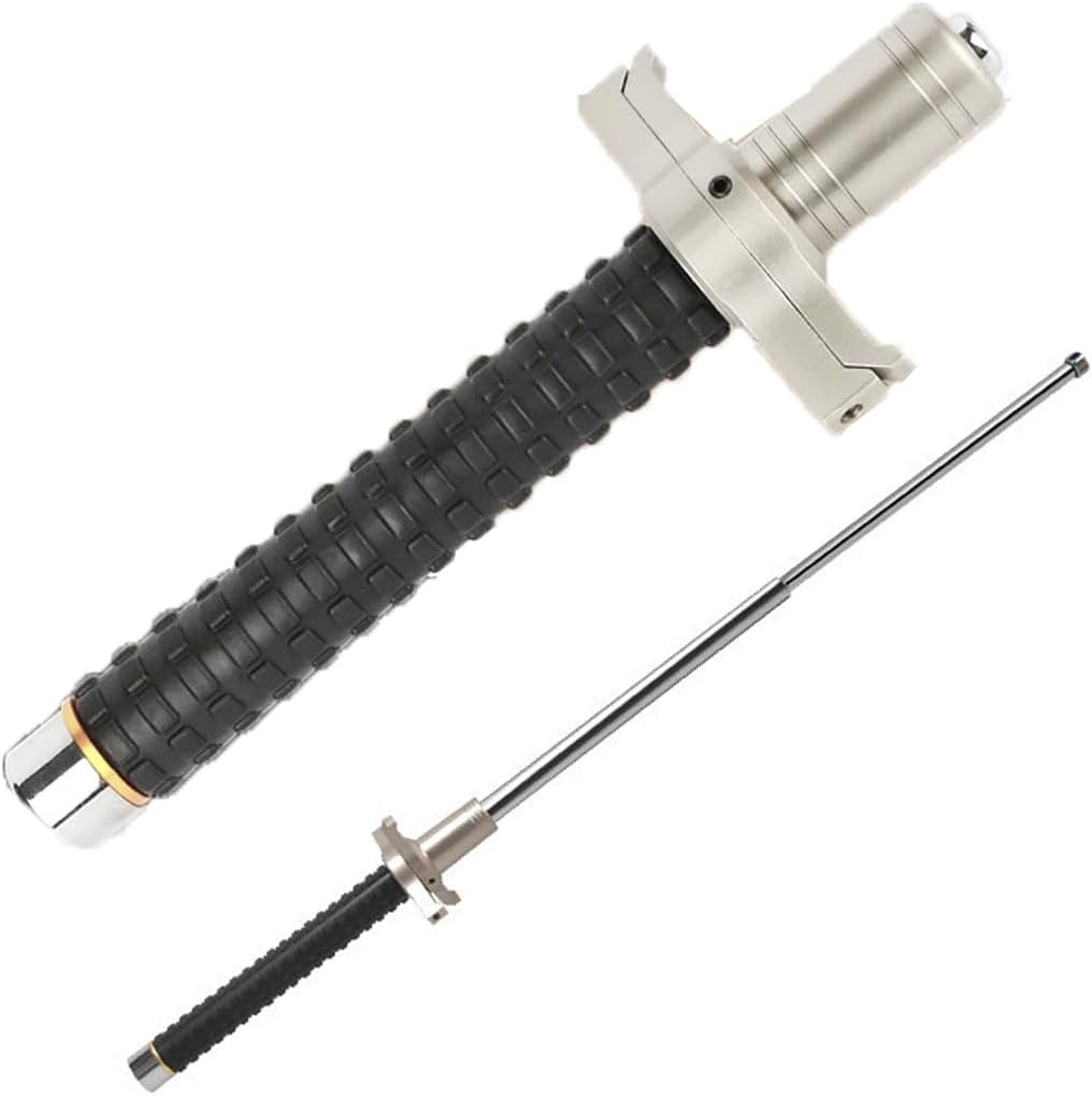 2Ft Hand-Held Collapsible Stick (Silver) image number 2