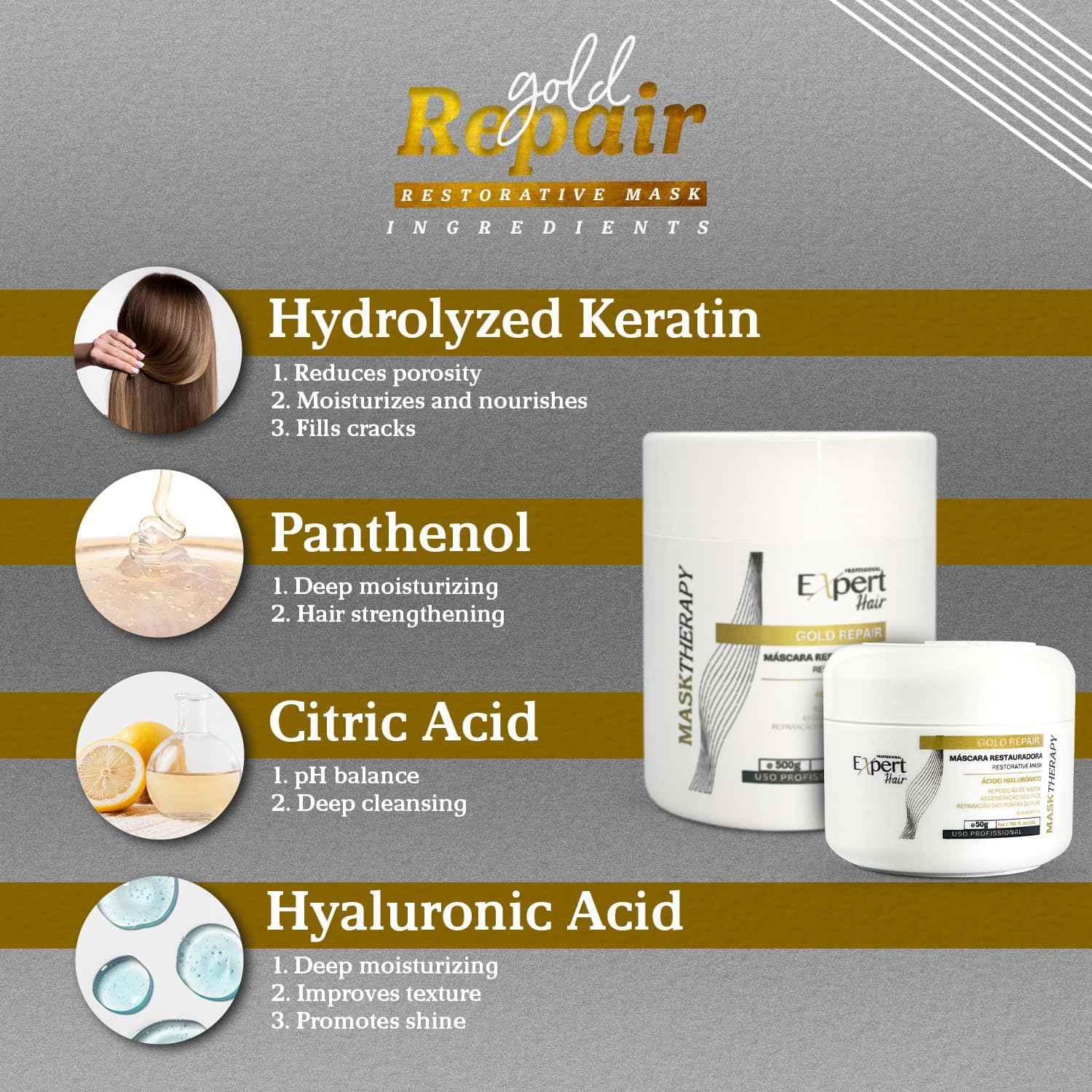 Expert Hair Sensation Texturizing Cream + Gold Repair Mask Kit image number 6