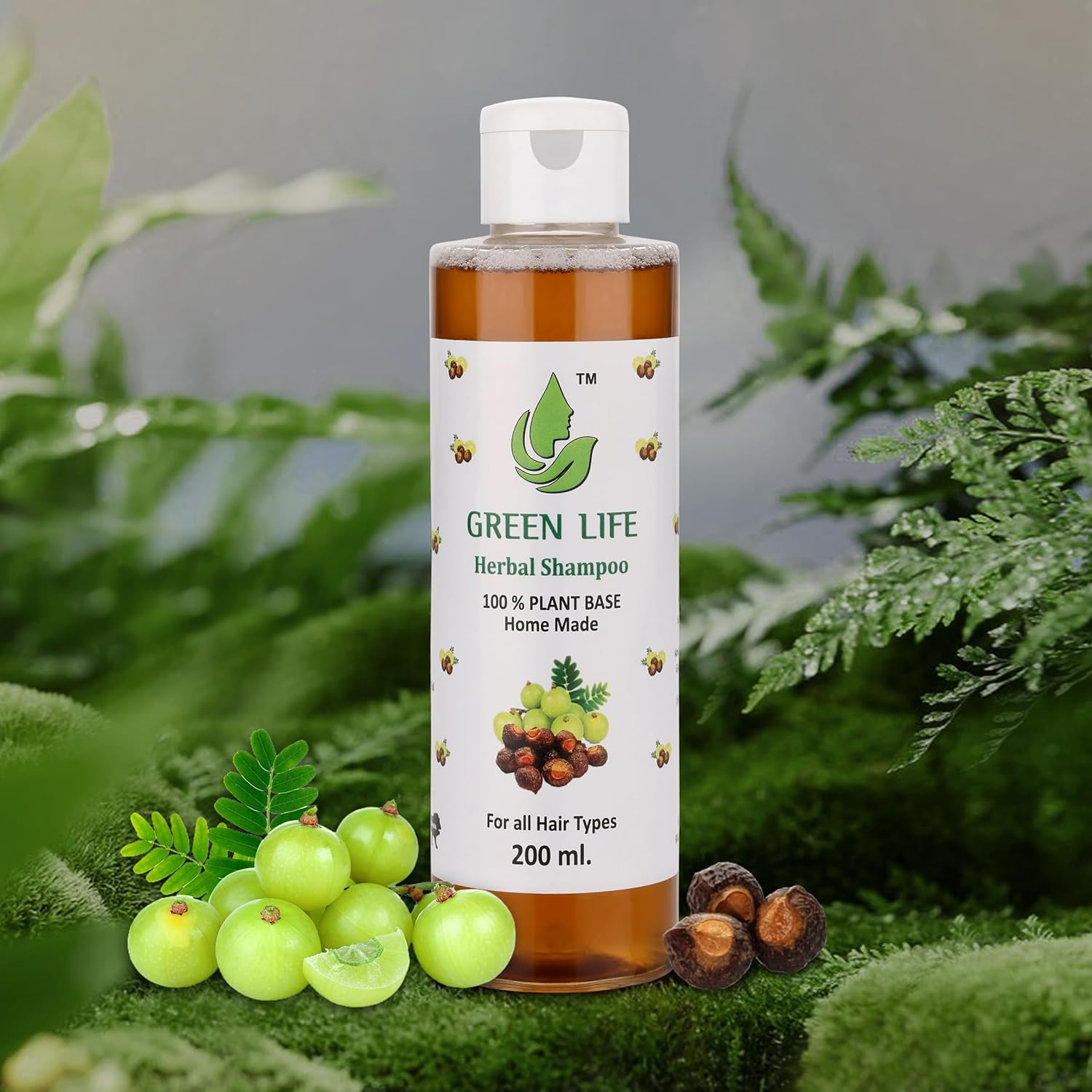 GREEN LIFE PRODUCTS Plant Base Home Made Oil for All Hair Types Hair Growth Hair Fall Control anti Dandruff (Aritha Shampoo) image number 5